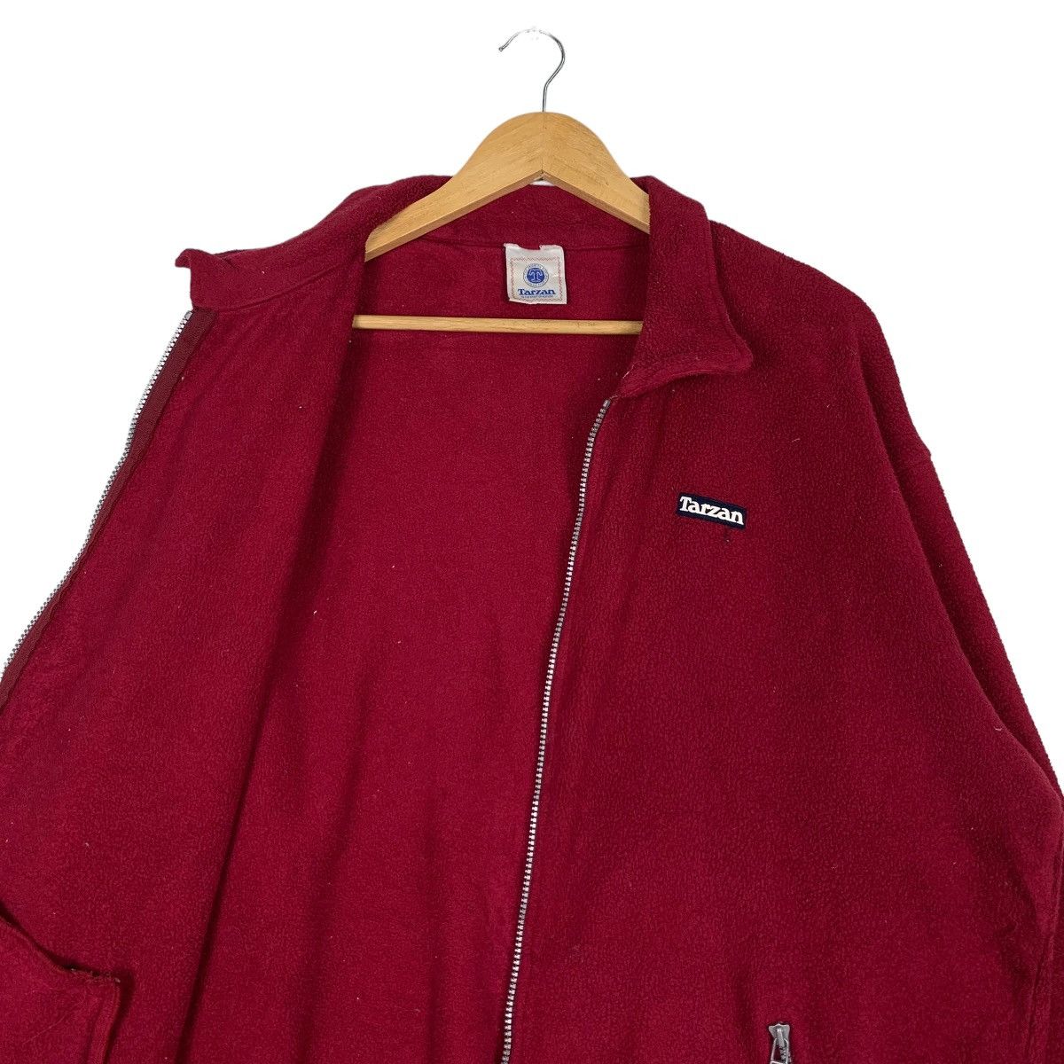 Japanese Brand TARZAN Red Fleece Jacket #1065-C48 Size US L / EU 52-54 / 3 - 10 Thumbnail