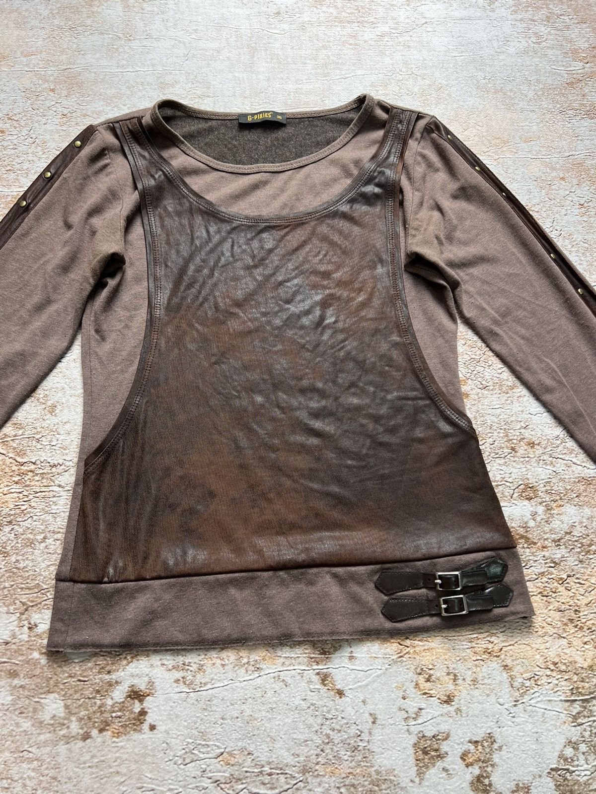 Vintage Vintage Japanese long sleeve with tank top on the front Size S / US 4 / IT 40 - 2 Thumbnail