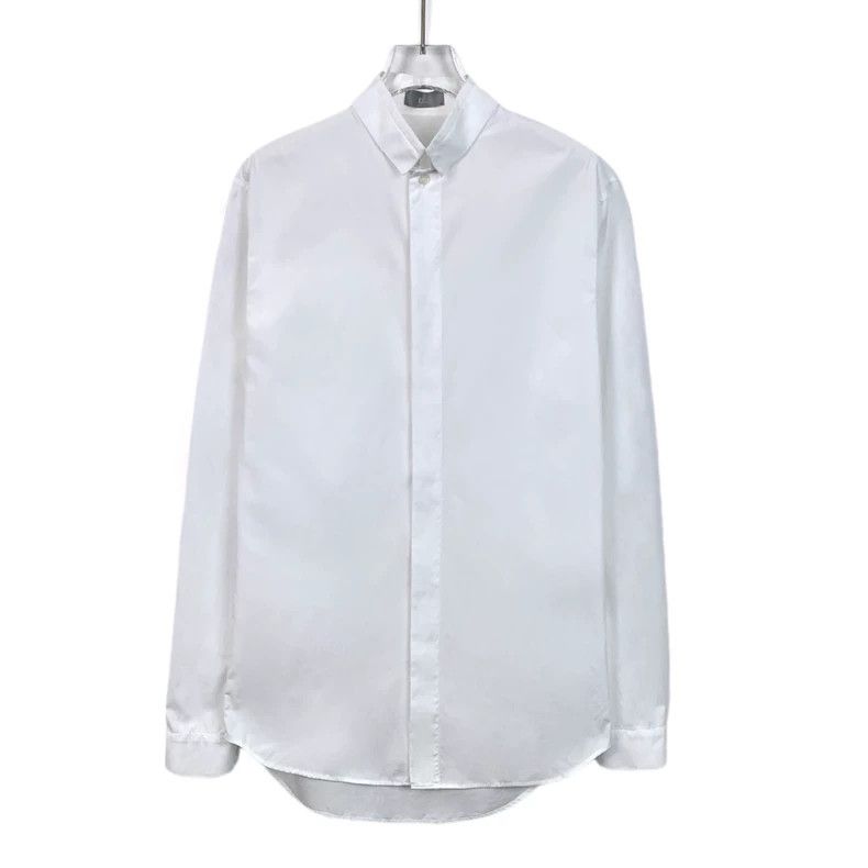 Dior Dior Size 37 White cotton lapel long-sleeved shirt 2501-Nex Size US XS / EU 42 / 0 - 1 Thumbnail