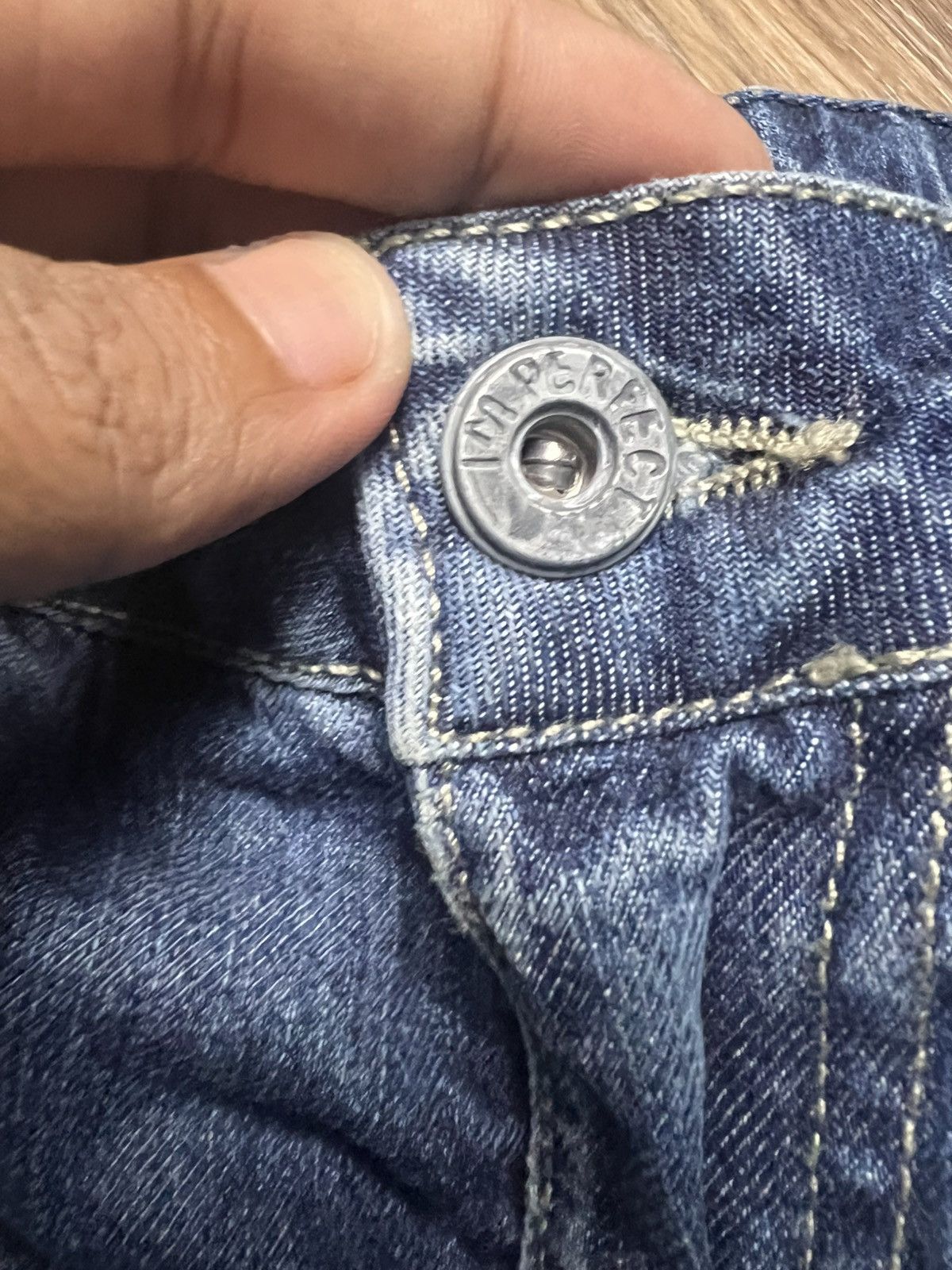 14th Addiction Y2K Italian Shiki Ripped Wide-Leg Denim Jeans (41) Size 26" / US 2 / IT 38 - 6 Thumbnail