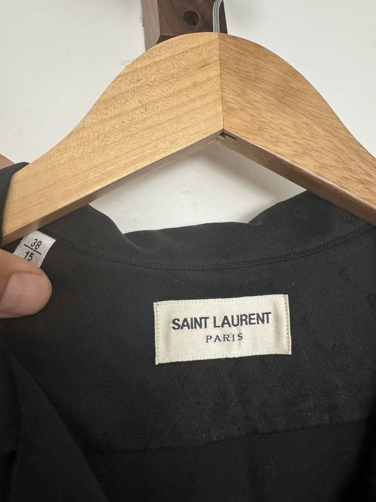 Saint Laurent Paris Silk Jacquard Logo Shirt Sold out Size US S / EU 44-46 / 1 - 3 Thumbnail