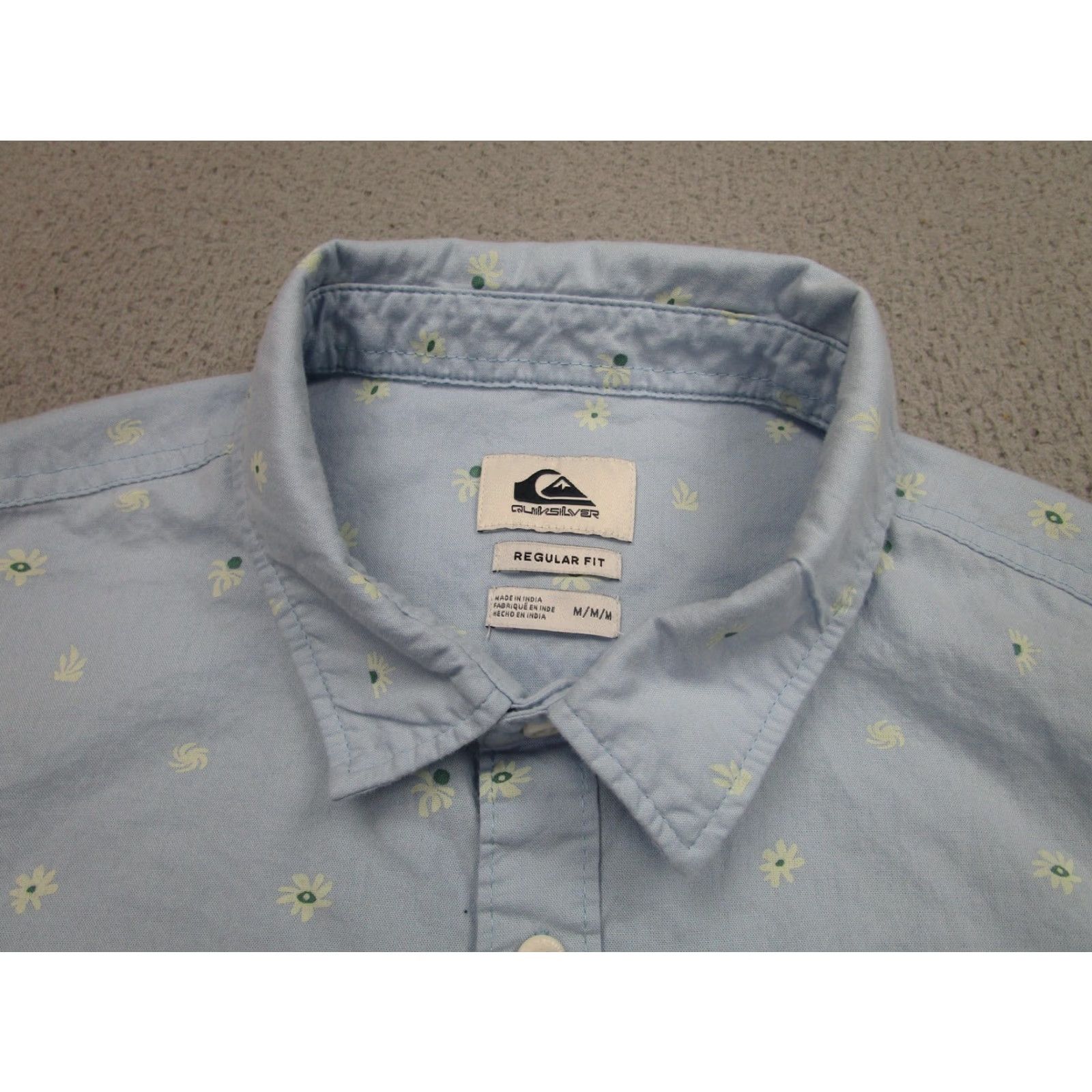 Quiksilver Quiksilver Shirt Mens Medium Blue Floral Short Sleeve Button Front Beach Casual Size US M / EU 48-50 / 2 - 4 Thumbnail