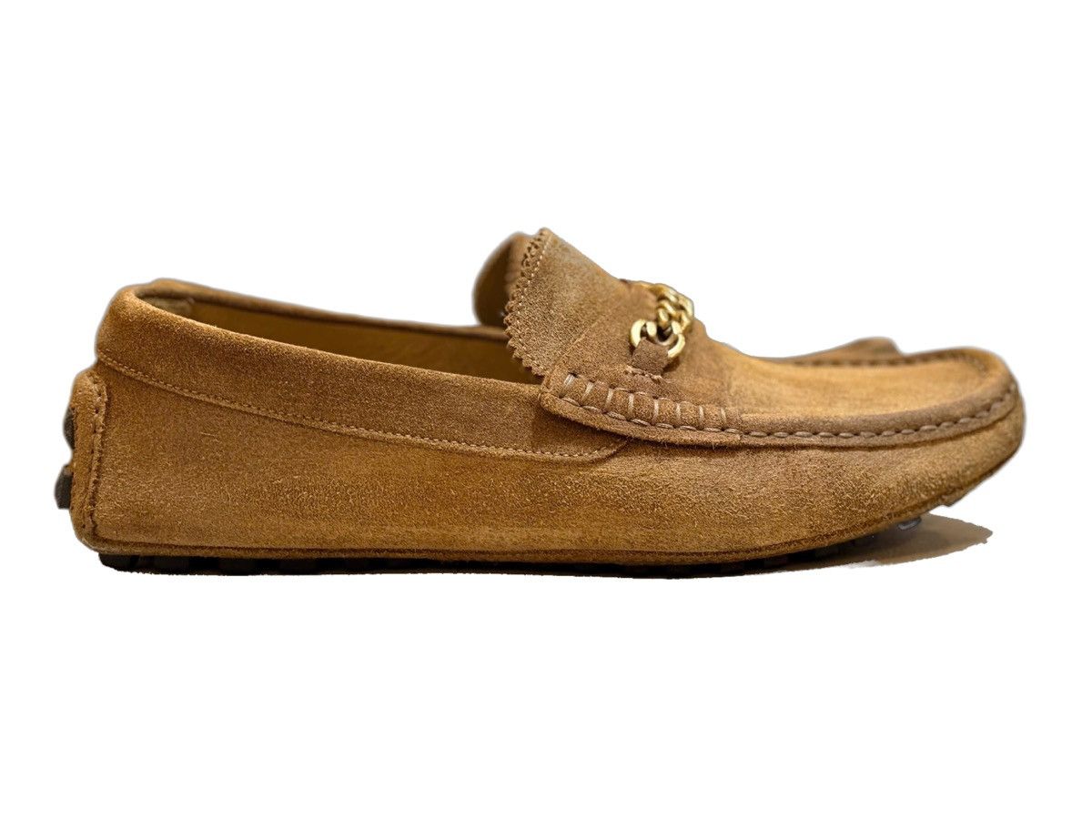 Tom Ford Mens Suede 'York' Chain Driving Shoes Moccasins
