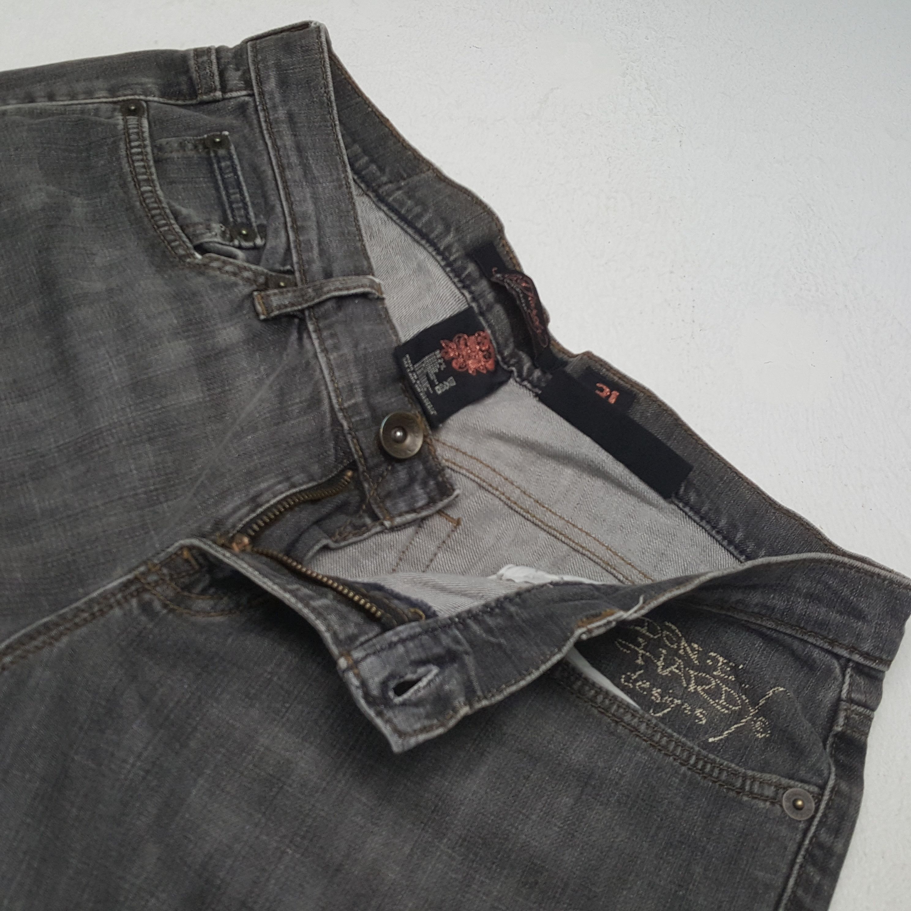 Christian Audigier × Ed Hardy × Vintage Vintage ED HARDEY Christian Audigier Designer Jeans C280N22 Size 34" / US 12 / IT 48 - 7 Thumbnail