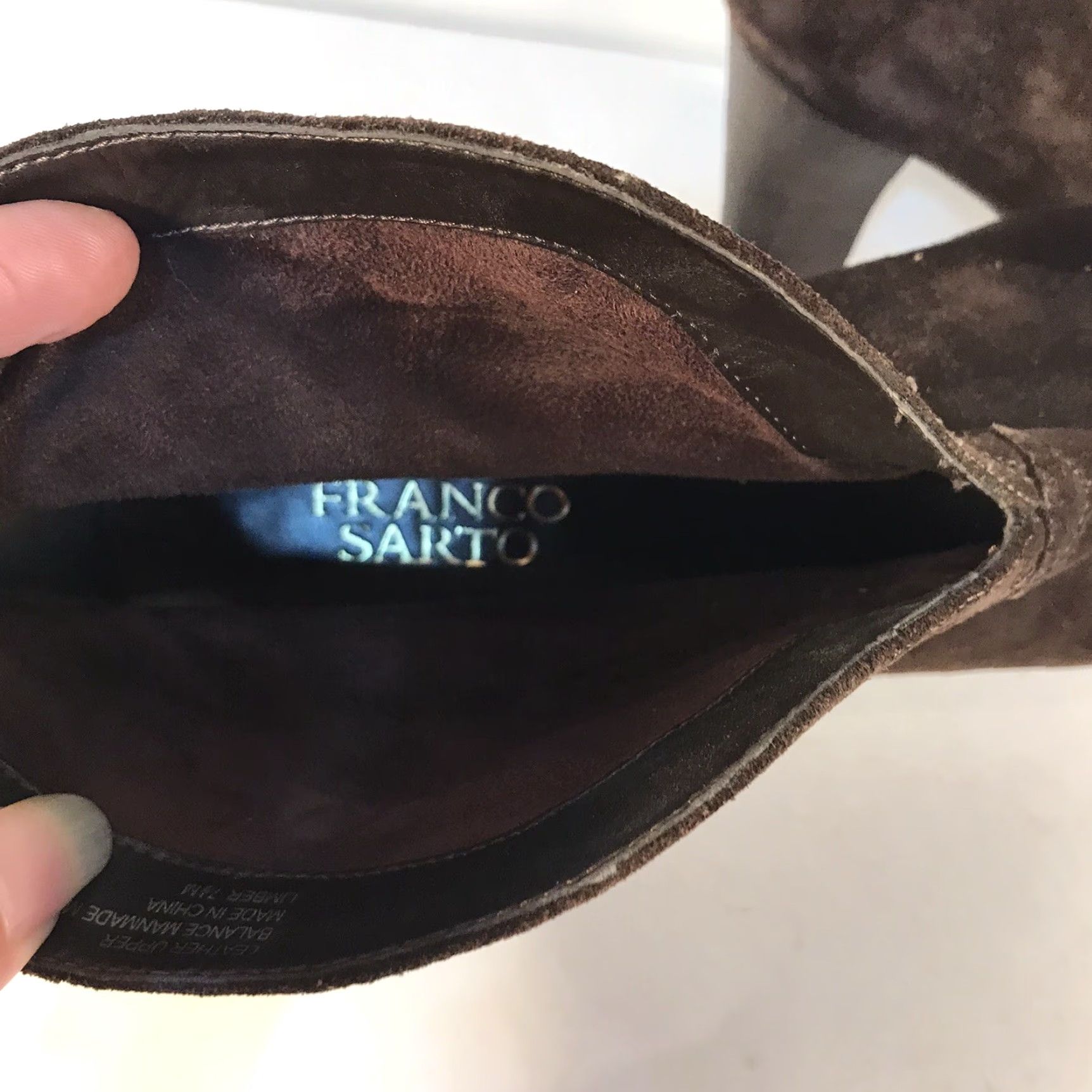 Franco Sarto Franco Sarto Limber Brown Suede Ankle Booties 3.5in Heels Womens Size 7.5 Size US 7.5 / IT 37.5 - 4 Thumbnail
