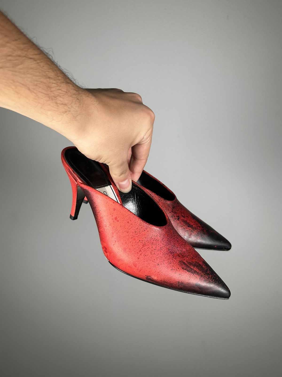 Calvin Klein 205W39NYC Blood Stained pointed toe heels Size US 6.5 / IT 36.5 - 1 Thumbnail