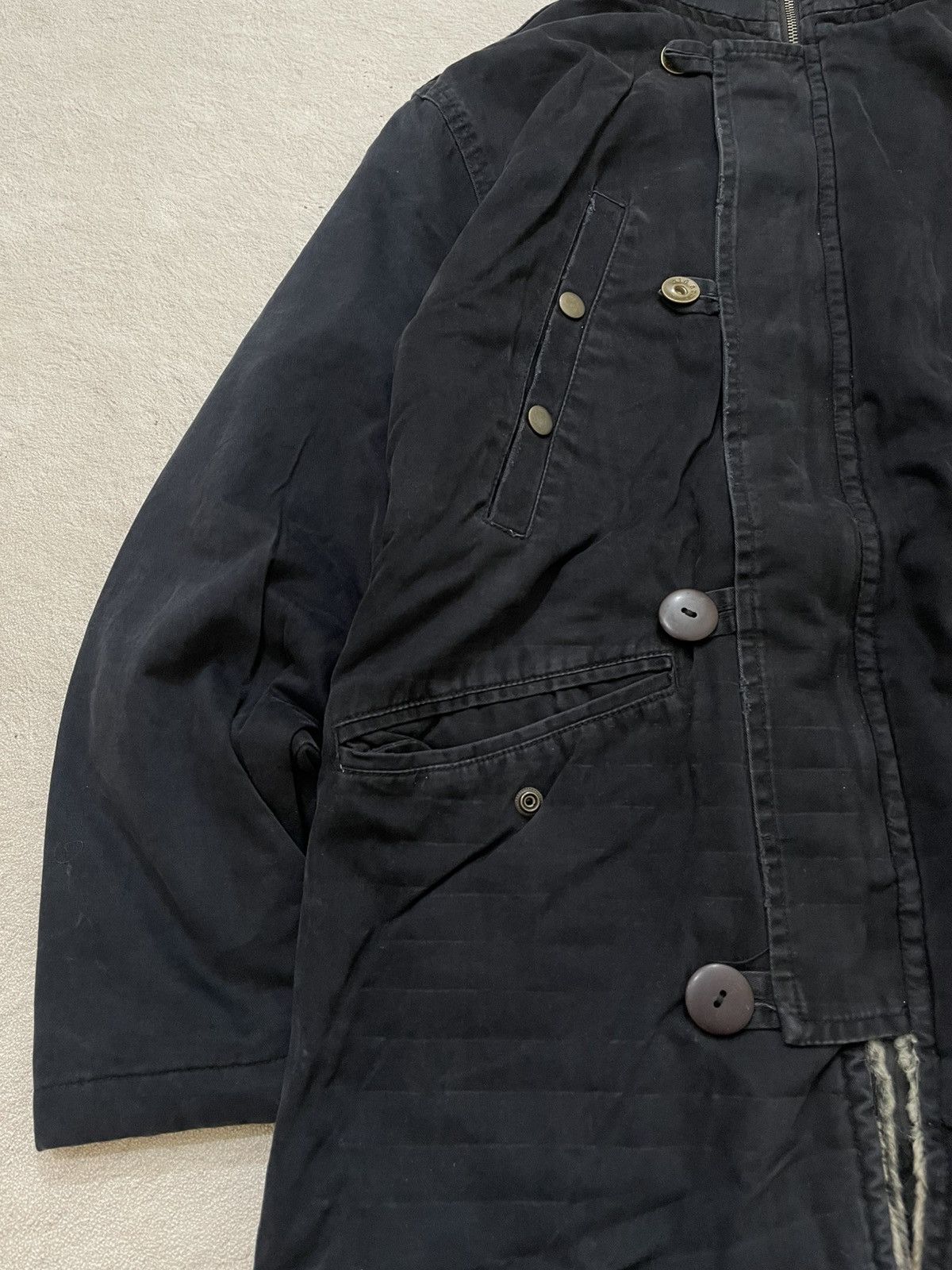 14th Addiction 2000s Japan Black Jacket Jacket Fleece Lined Heavy Coat Y2K Size US XL / EU 56 / 4 - 3 Thumbnail