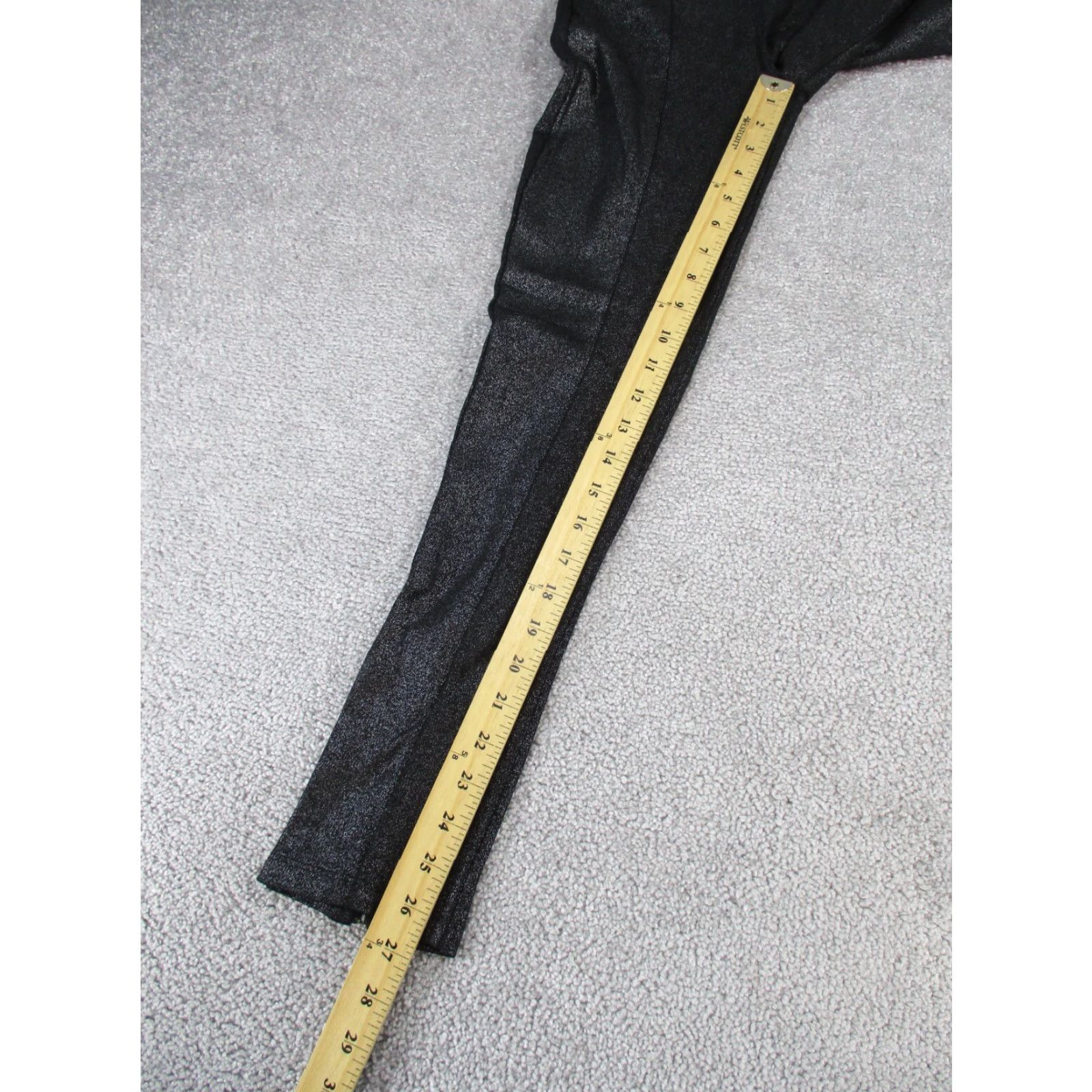 Zara Zara Basic Leggings Womens Small Black Glitter Size 28" / US 6 / IT 42 - 3 Thumbnail