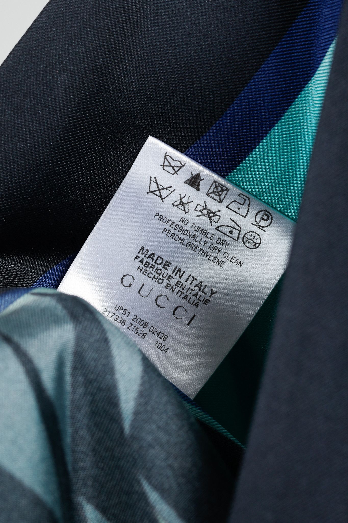 Gucci Gucci SS/09 Runway Teal Geometric Silk Scarf Top Size XS / US 0-2 / IT 36-38 - 12 Thumbnail