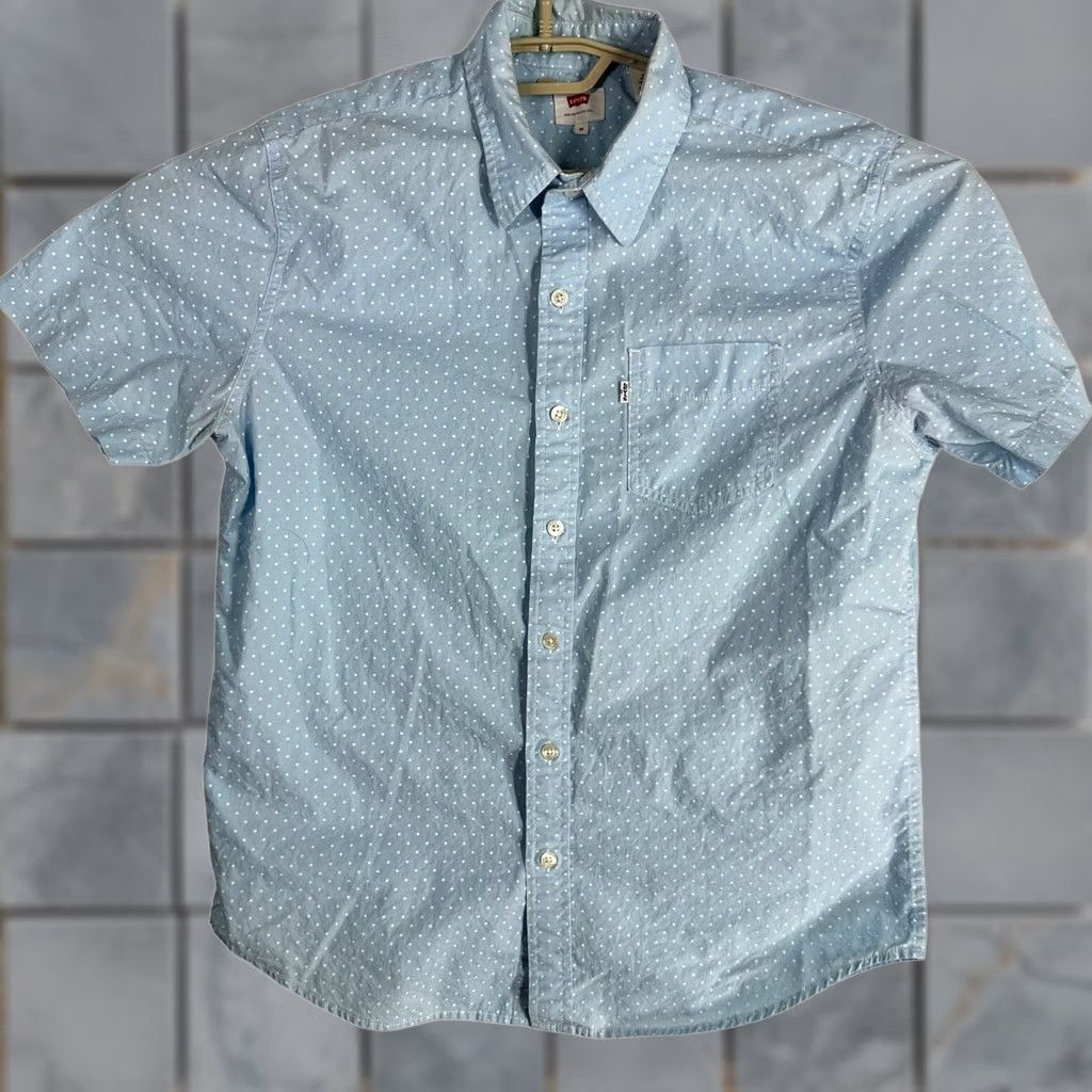 Levi's VINTAGE Levi's Camp Loop Collar Button Up Shirt Men M Wool