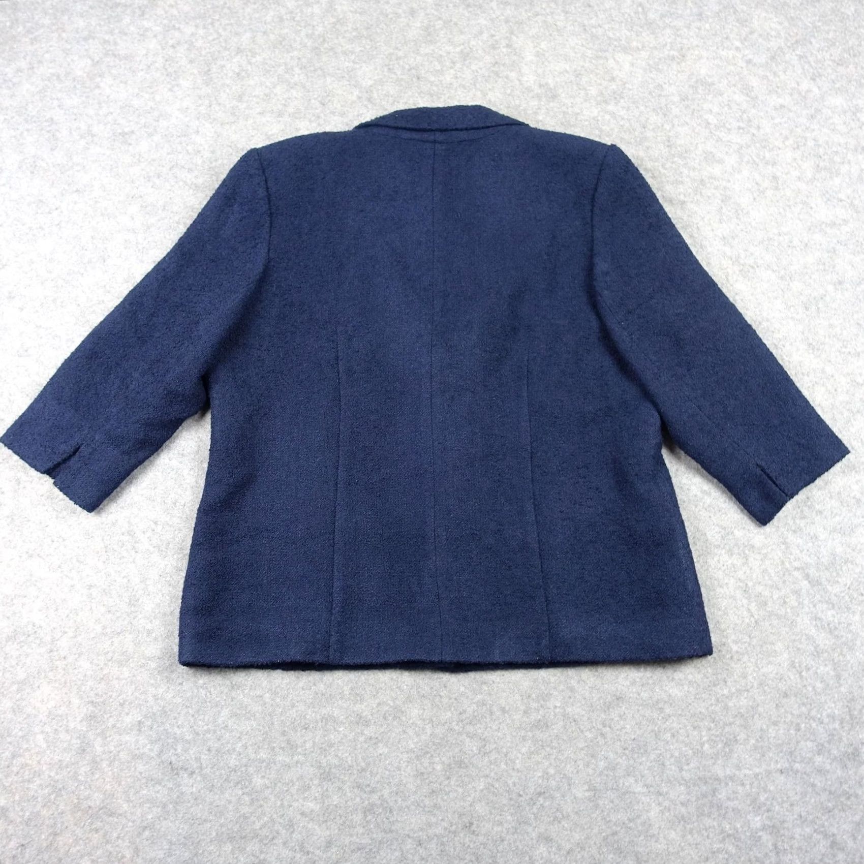 Vintage VINTAGE Linea Louis Dell Olio Blazer Jacket Womens Large Wool Boucle 3/4 Sleeve Size L / US 10 / IT 46 - 7 Thumbnail