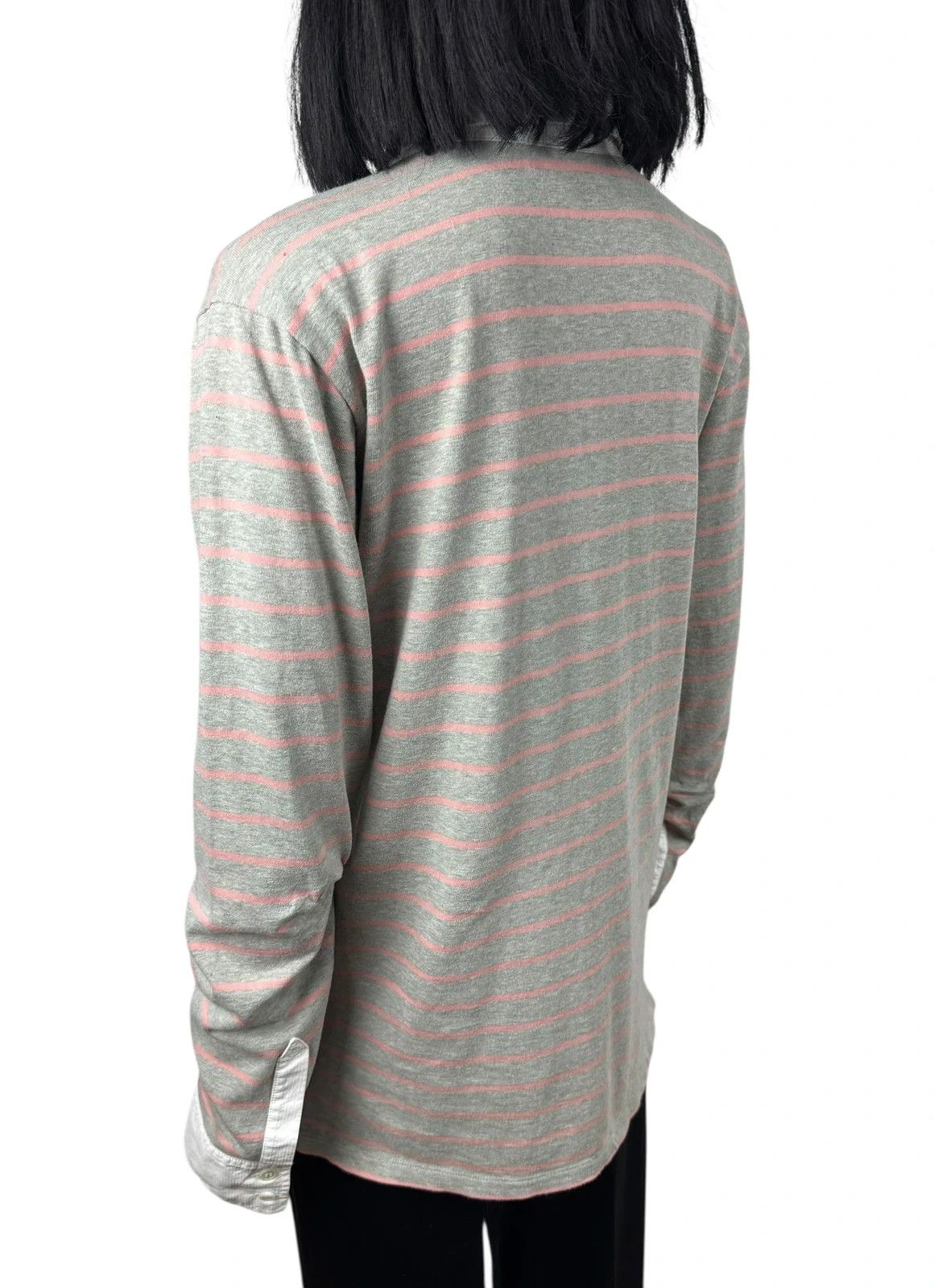 Balenciaga Balenciaga Paris Collared Striped Jumper size L Size L / US 10 / IT 46 - 7 Thumbnail