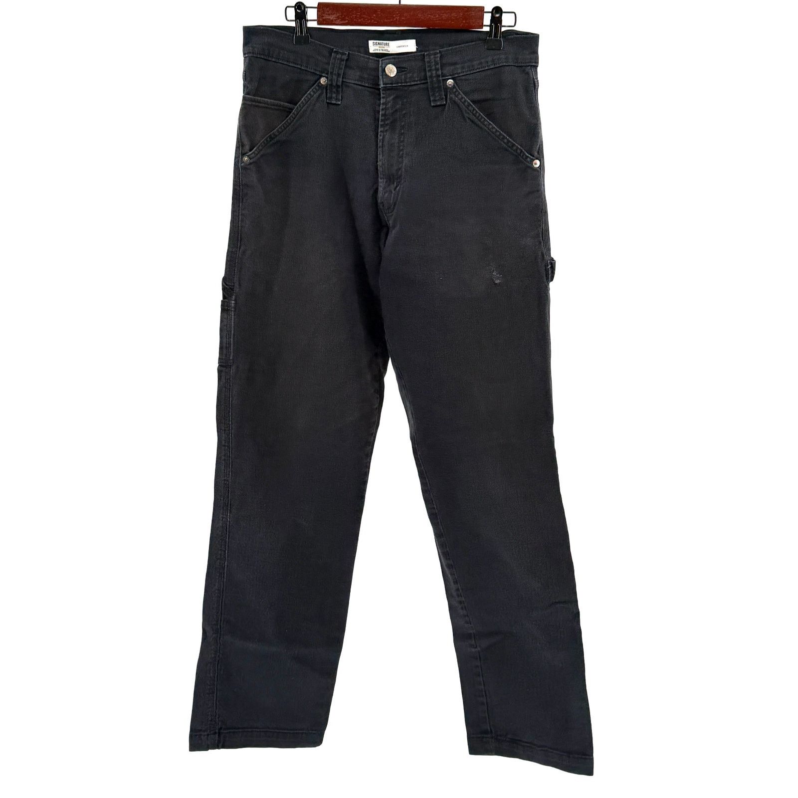 Levi's Levi’s Signature Gold Black Distressed Carpenter Jeans Size US 32 / EU 48 - 1 Thumbnail