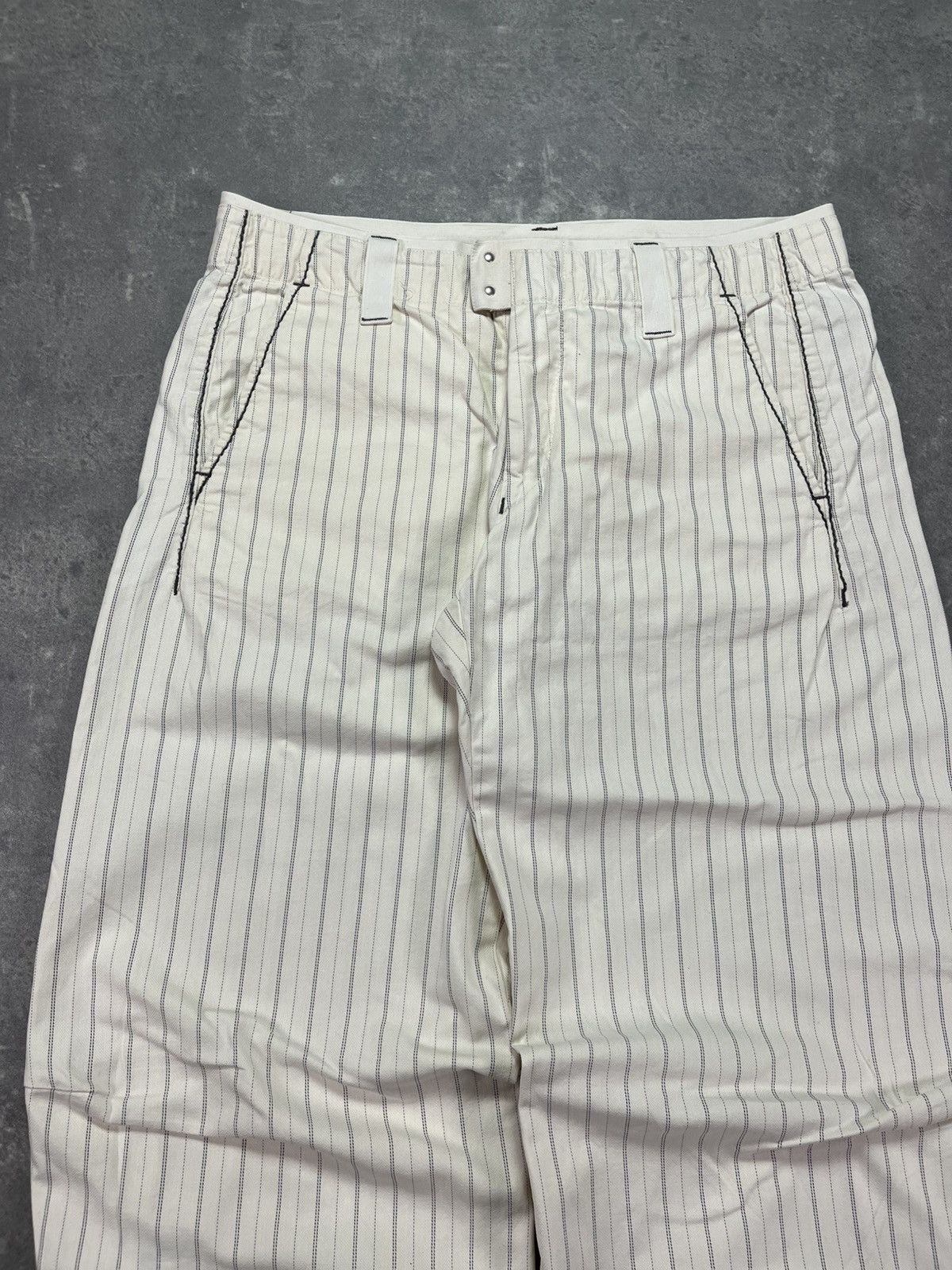 Marithe + Francois Girbaud 00s Marithe + Francois Girbaud Striped Loose Shorts 30 Size 30" / US 8 / IT 44 - 3 Thumbnail