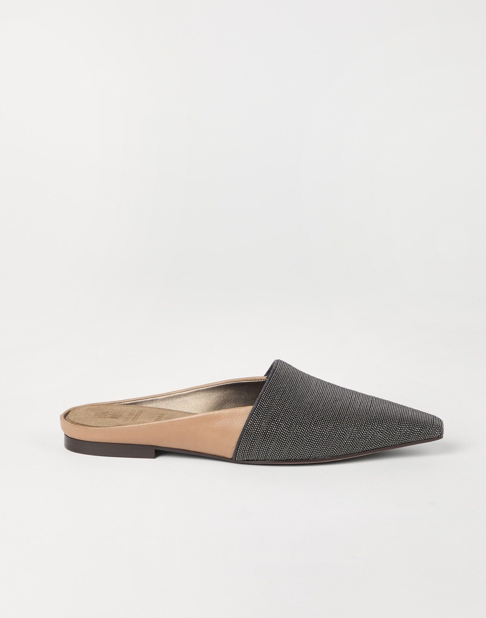 Brunello Cucinelli o1la1rc1a0326 Calfskin Precious Flats in Taupe Size US 9 / IT 39 - 1 Thumbnail