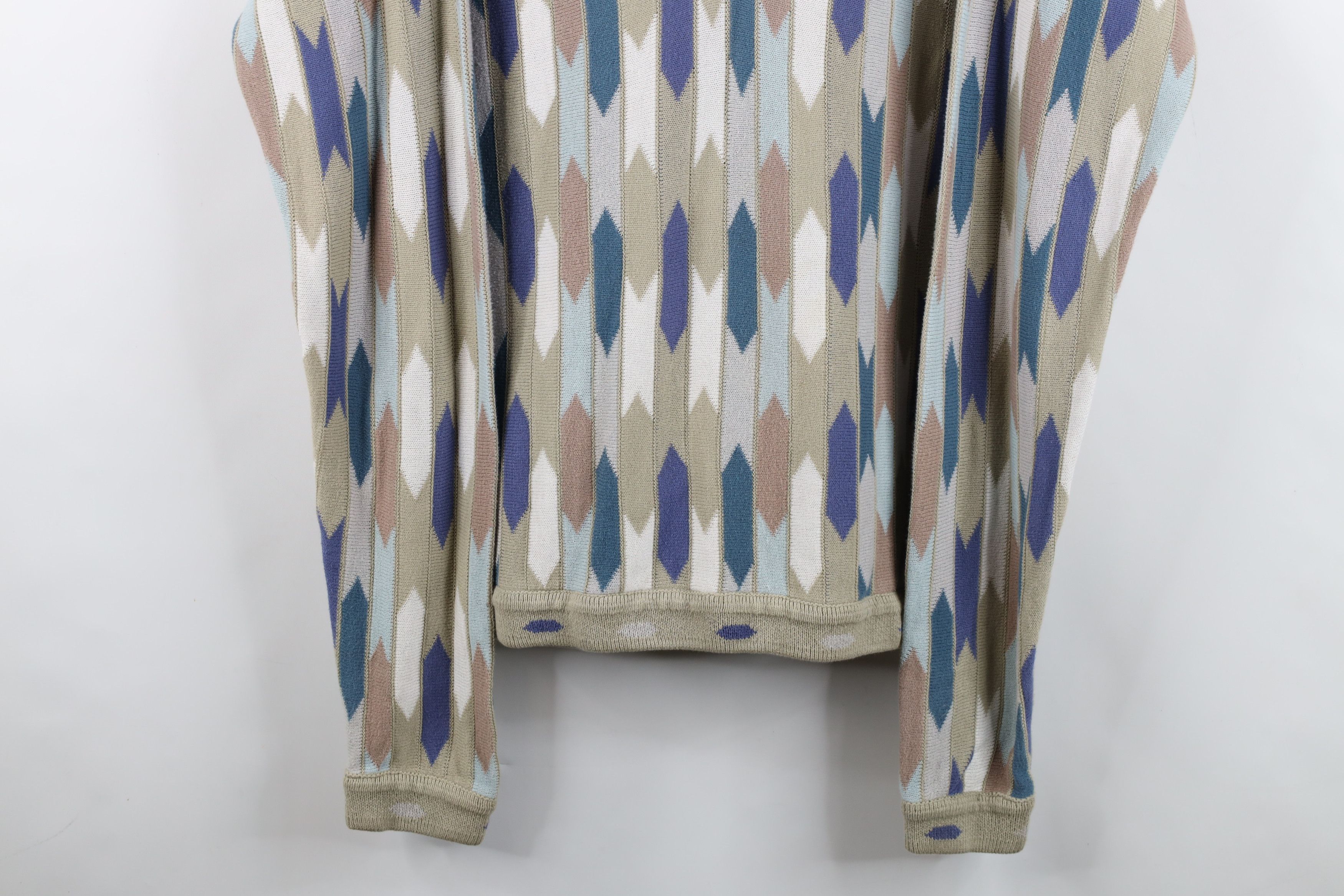 Vintage Vintage 90s Coogi Style Rainbow Striped Collared Sweater Size US M / EU 48-50 / 2 - 3 Thumbnail