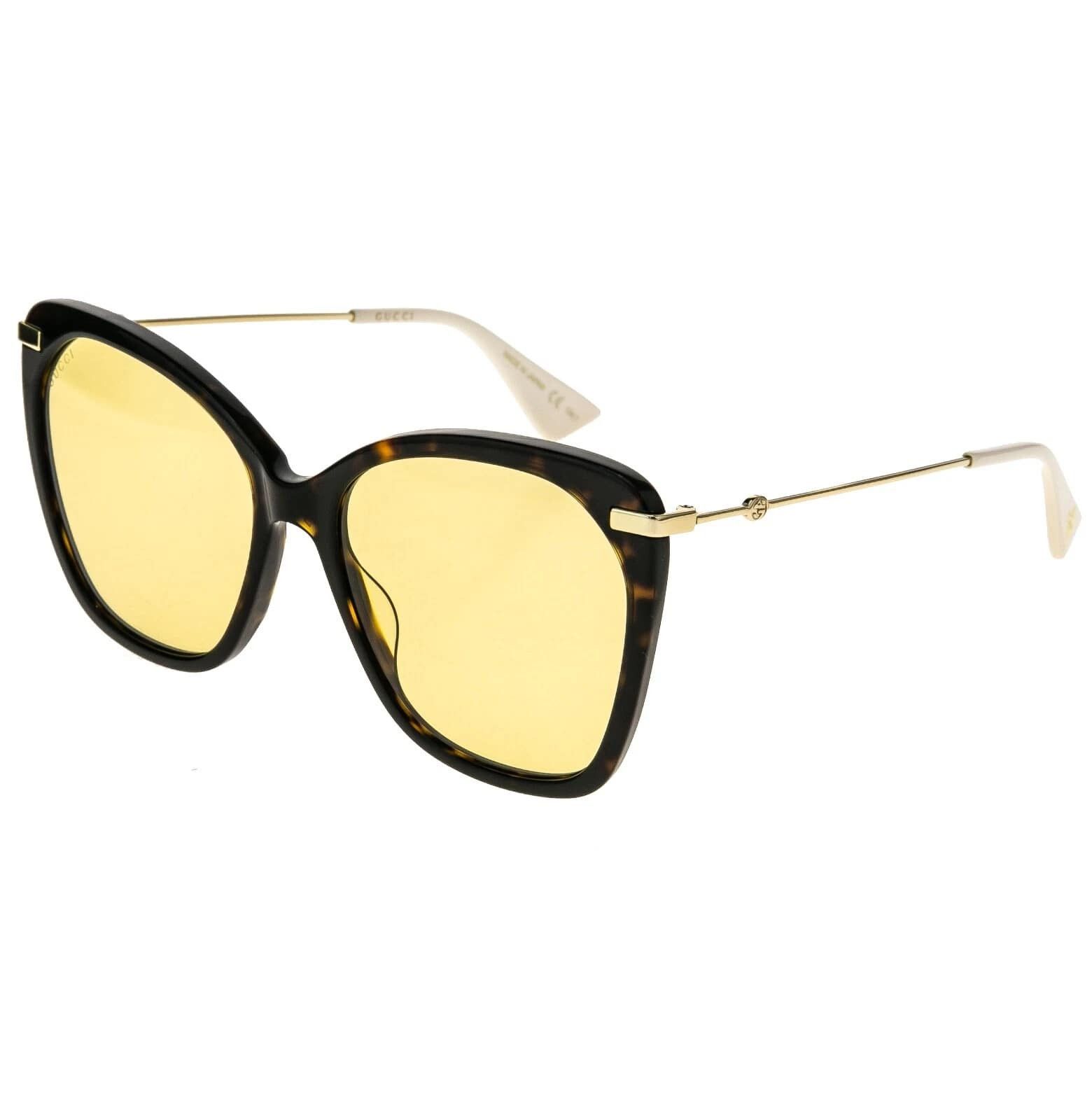 Gucci GUCCI GG0510S 0510 Gold Brown Yellow Retro Sunglasses Size ONE SIZE - 9 Thumbnail