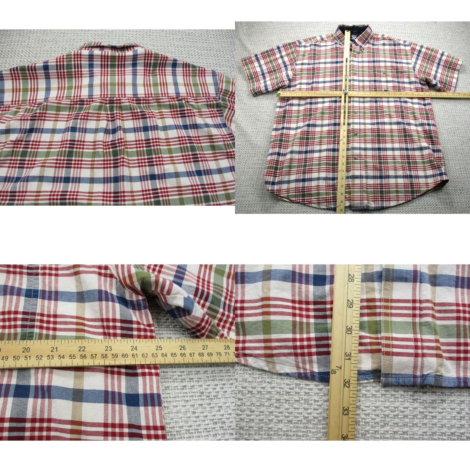Wrangler Wrangler Twenty X Shirt Mens XL Red Plaid Button Up Western Short Sleeve Size US XL / EU 56 / 4 - 8 Thumbnail
