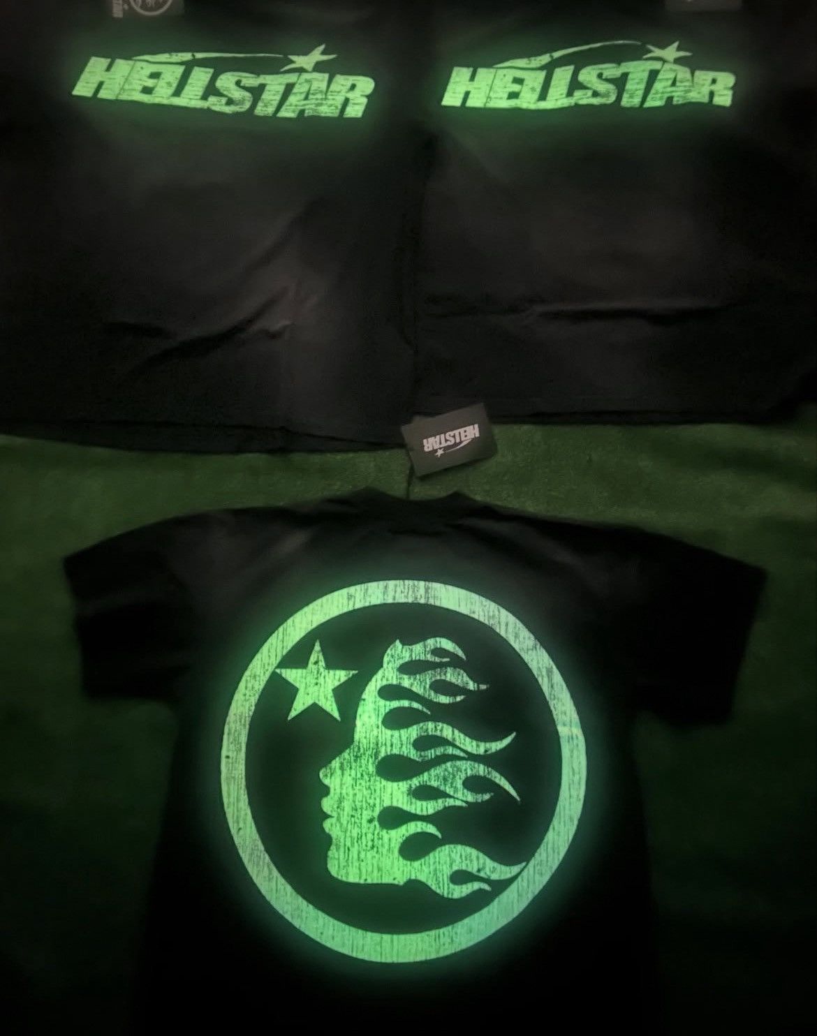 HELLSTAR HELLSTAR⭐️ CLASSIC LOGO GLOW IN THE DARK Sz L BNWT COMPLEX Size US L / EU 52-54 / 3 - 9 Thumbnail