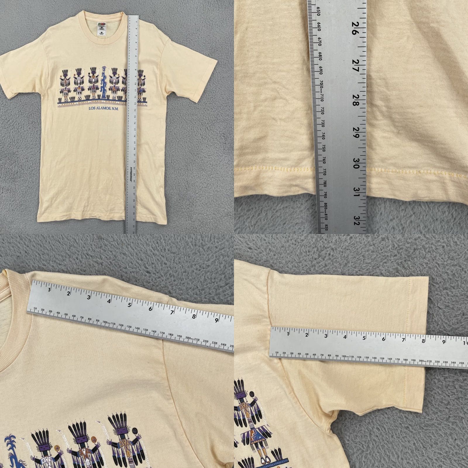 Fruit Of The Loom VINTAGE Fruit Of The Loom Shirt L Yellow Short Sleeve Crew Neck Mens USA 90s (Compiled from Original) Size US L / EU 52-54 / 3 - 9 Thumbnail