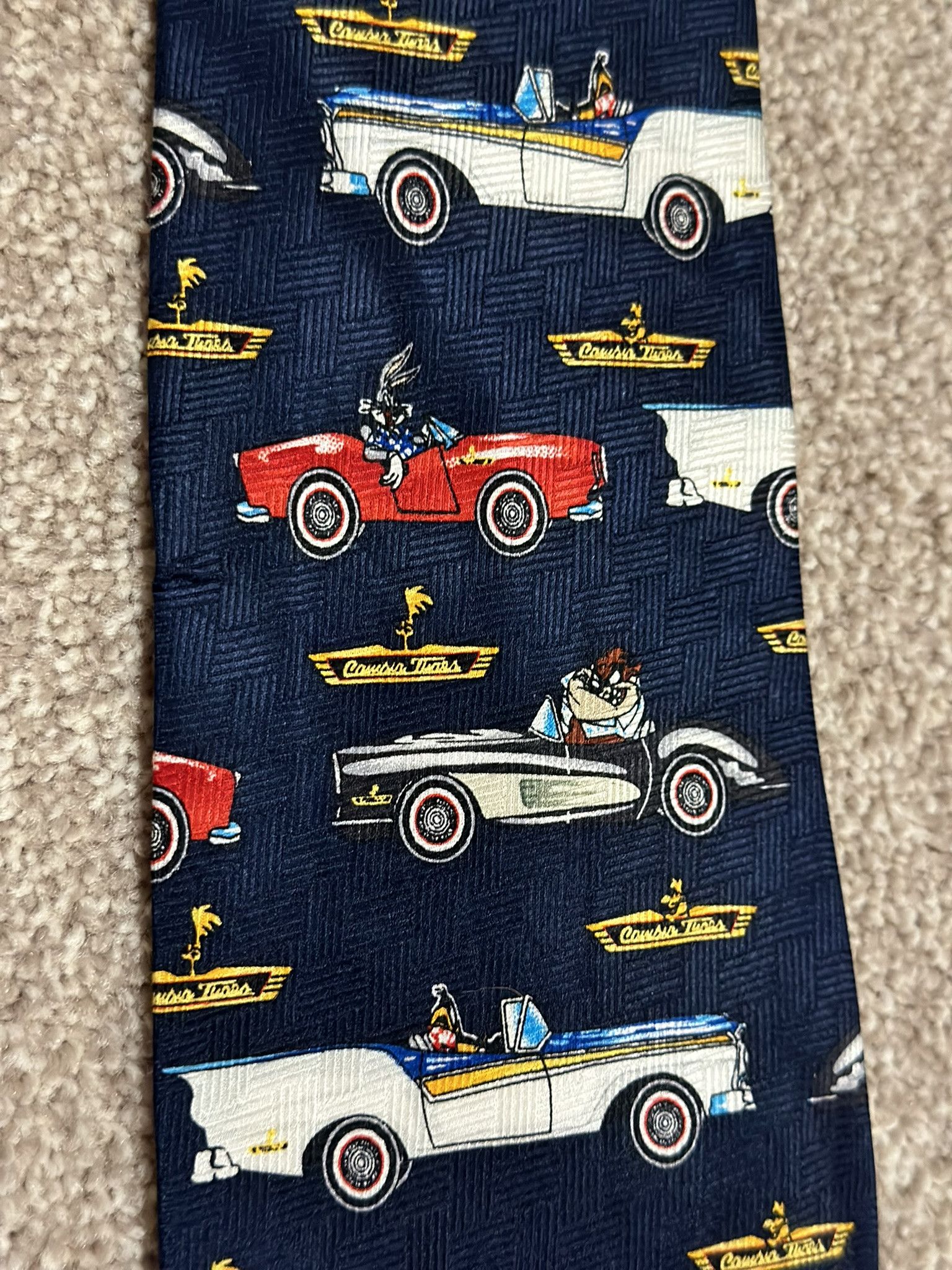 Vintage × Warner Bros Vtg 1999 Warner Bros. Looney Tunes Bugs Taz Daffy Muscle Car Size ONE SIZE - 4 Thumbnail