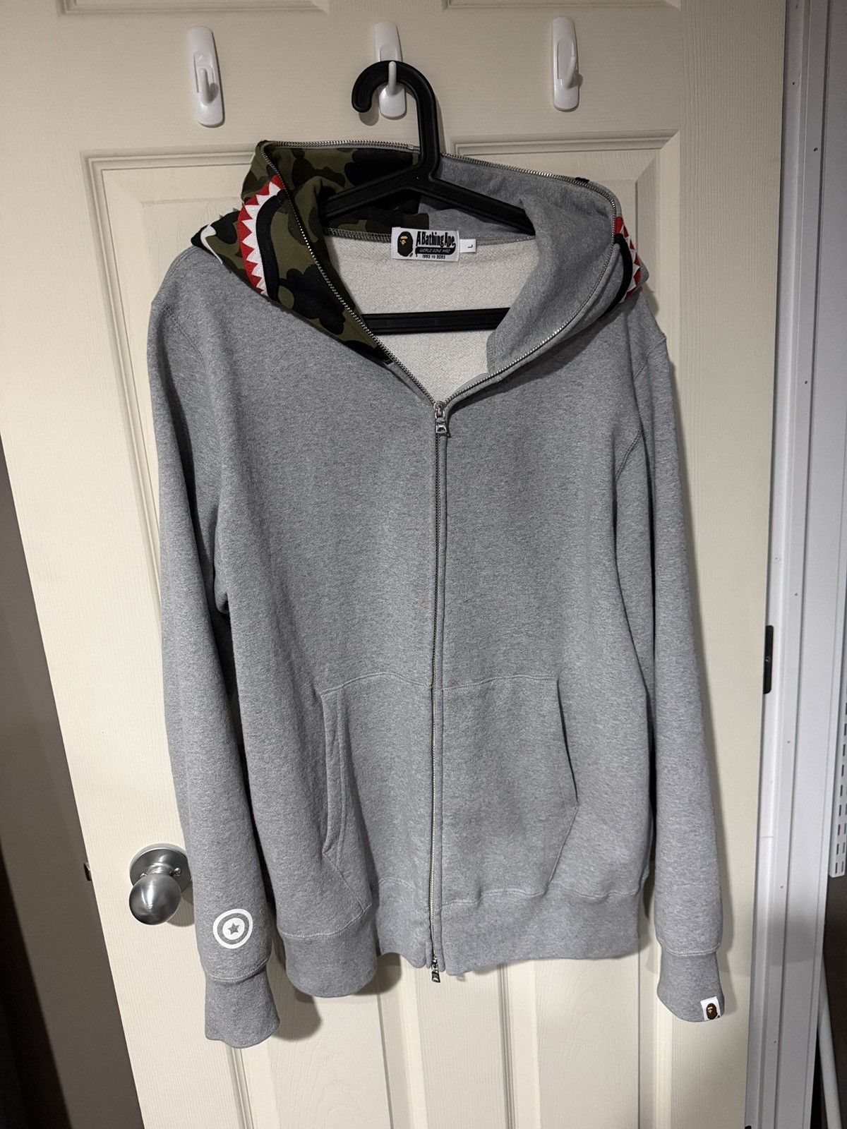 Bape Bape Half Camo Shark Full Zip Hoodie Size US L / EU 52-54 / 3 - 1 Thumbnail