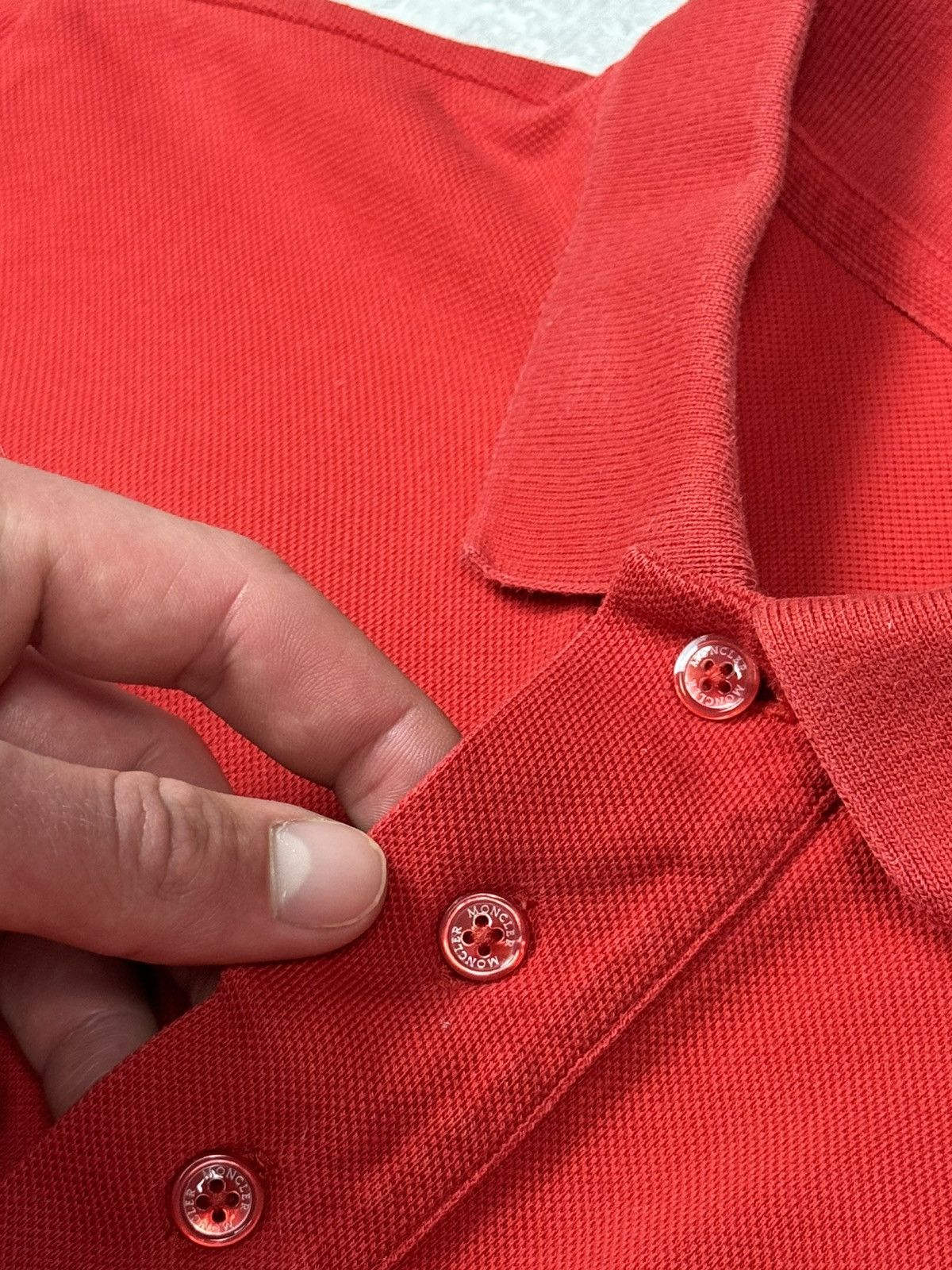 Moncler Moncler Polo T-shirt Red Size S Size US S / EU 44-46 / 1 - 7 Thumbnail