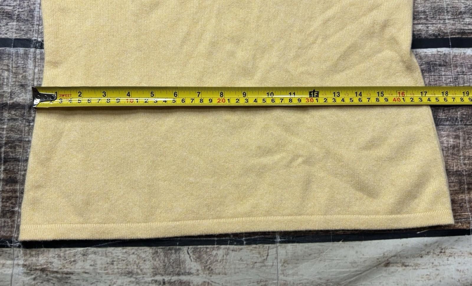Other Wendy B Cashmere Sweater Women Medium V-Neck Pullover Yellow Size M / US 6-8 / IT 42-44 - 10 Thumbnail