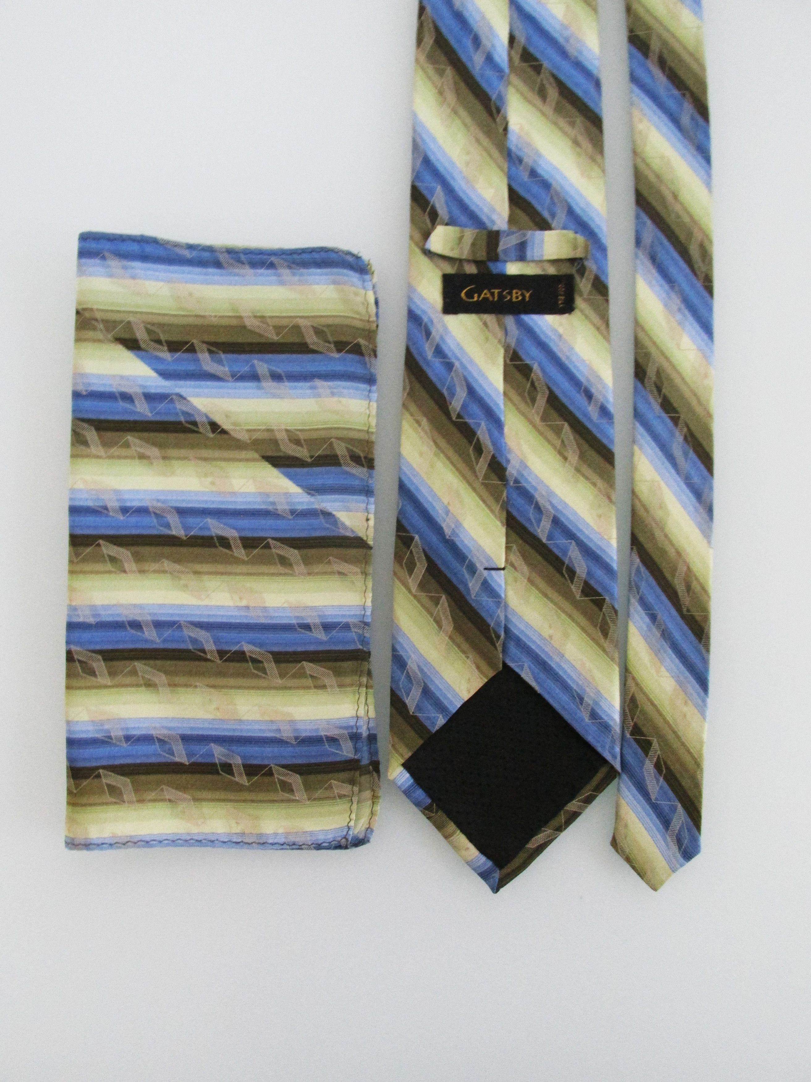 Other Gatsby Men's Silk Tie & Pocket Square Set Size ONE SIZE - 4 Thumbnail