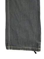 If Six Was Nine LB-03 Embroidered Design Drawstring Wide Loose Denim Pants Size US 29 - 12 Thumbnail