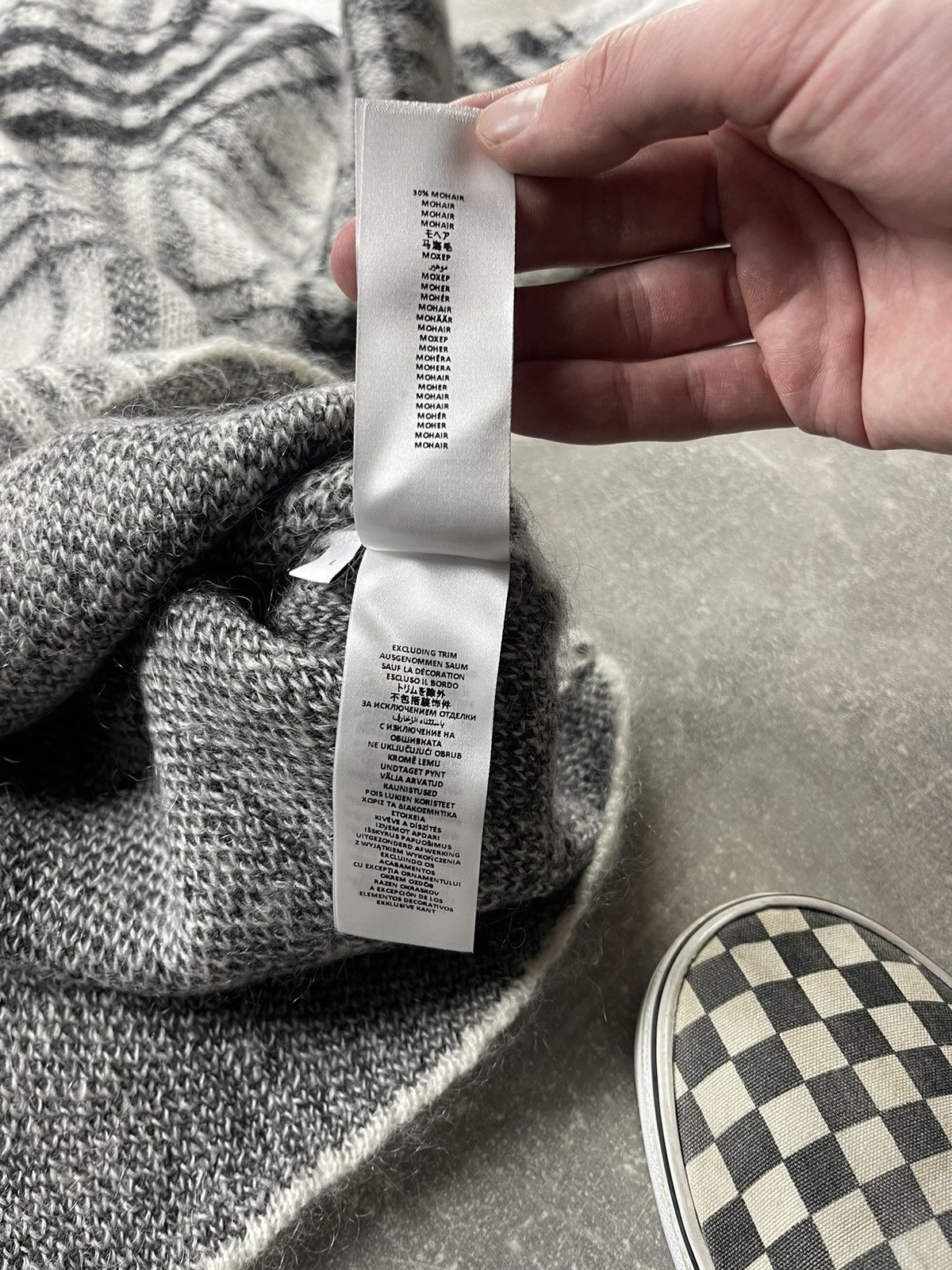 JW Anderson JW Anderson Anchor Logo Plaid Mohair Wool Sweater Size US L / EU 52-54 / 3 - 16 Thumbnail