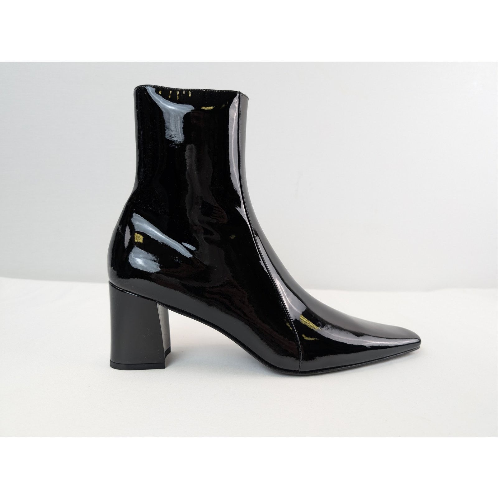 Saint Laurent Paris 19SS Black Ayers Snakeskin 60mm Finn Boots 42
