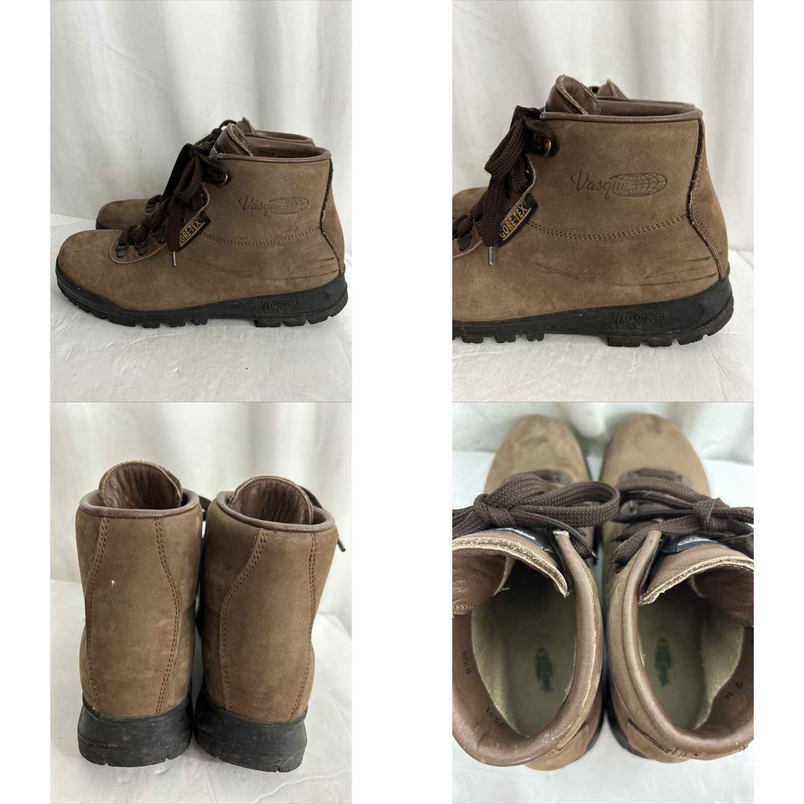 Vasque Vasque Sundowner 7530 Brown Gore-Tex Leather Hiking Boots Vintage Men Left 8.5 Right 7 US 8.5 M Leather Outsole Almond Toe Lace Up hiking Boots Mens Size US 9 / EU 42 - 9 Thumbnail