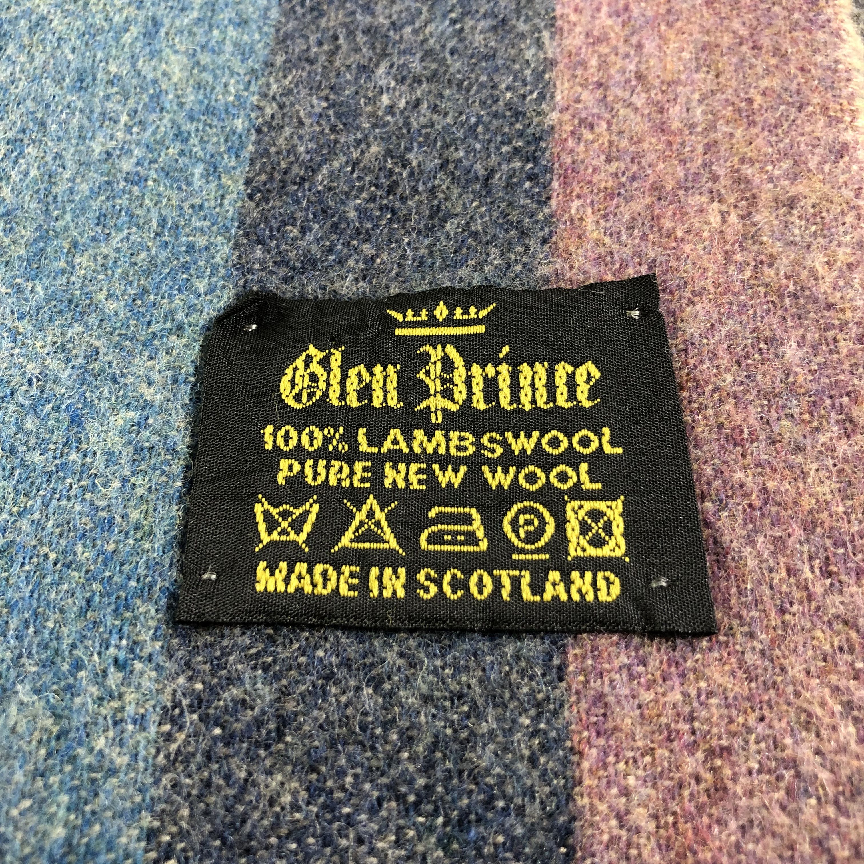 Vintage Glen Prince Striped Wool Scarf Muffler Neckwear V2498 Size ONE SIZE - 4 Thumbnail