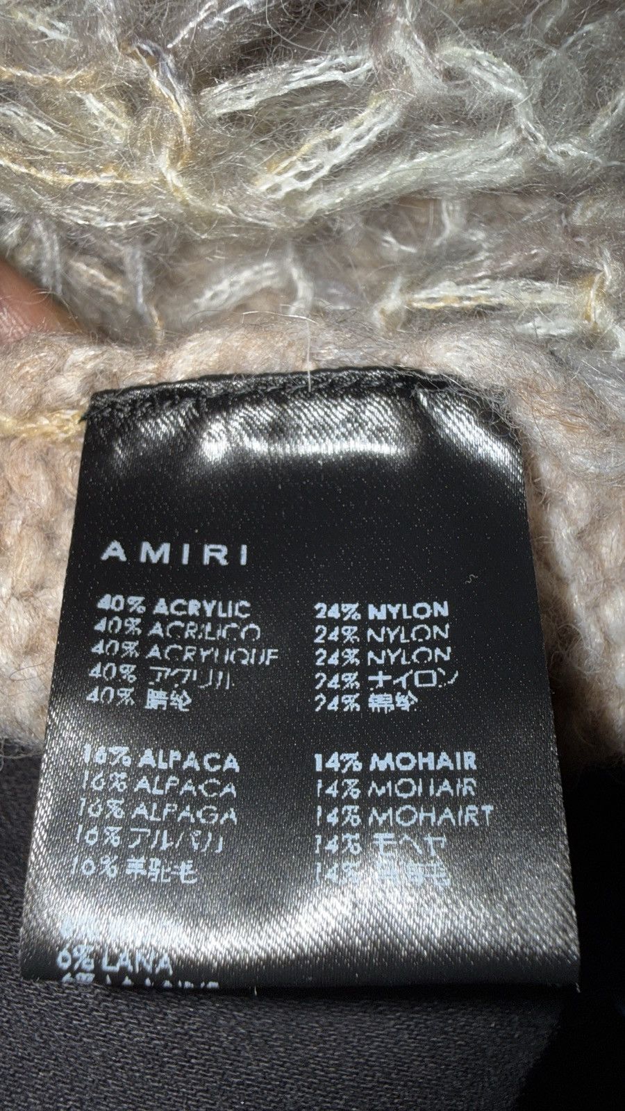 Amiri Amiri Distressed Paneled Knitted Sweater Size US M / EU 48-50 / 2 - 4 Thumbnail