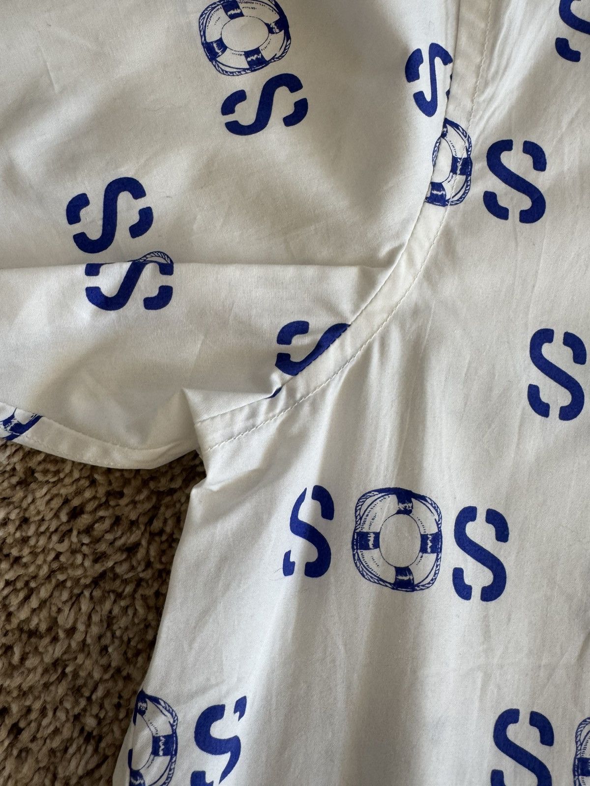 Noah Noah “SOS” button up - grail Size US M / EU 48-50 / 2 - 3 Thumbnail