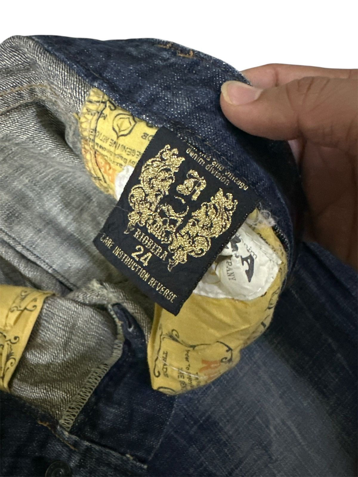 GOA 2000s Riobera Washed Studded Flare Goa Lgb Y2K Style Jeans Size US 29 - 7 Thumbnail