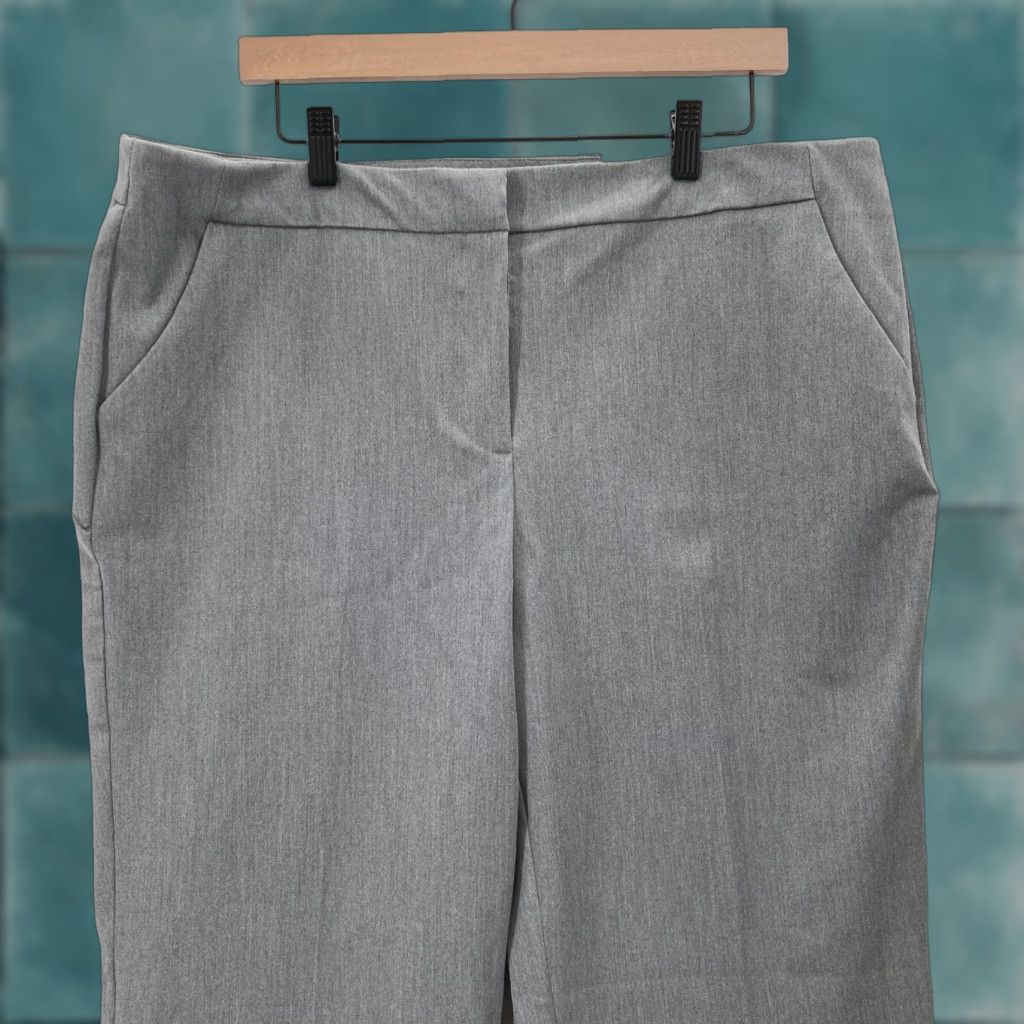 Vintage Chico's So Slimming Trouser Pants Women's Gray Stretch Relaxed Career Office Size 38" / US 16 / IT 52 - 1 Thumbnail