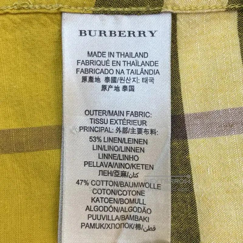 Burberry Burberry Yellow Cotton Short-Sleeve Shirt. Size L / US 10 / IT 46 - 7 Thumbnail