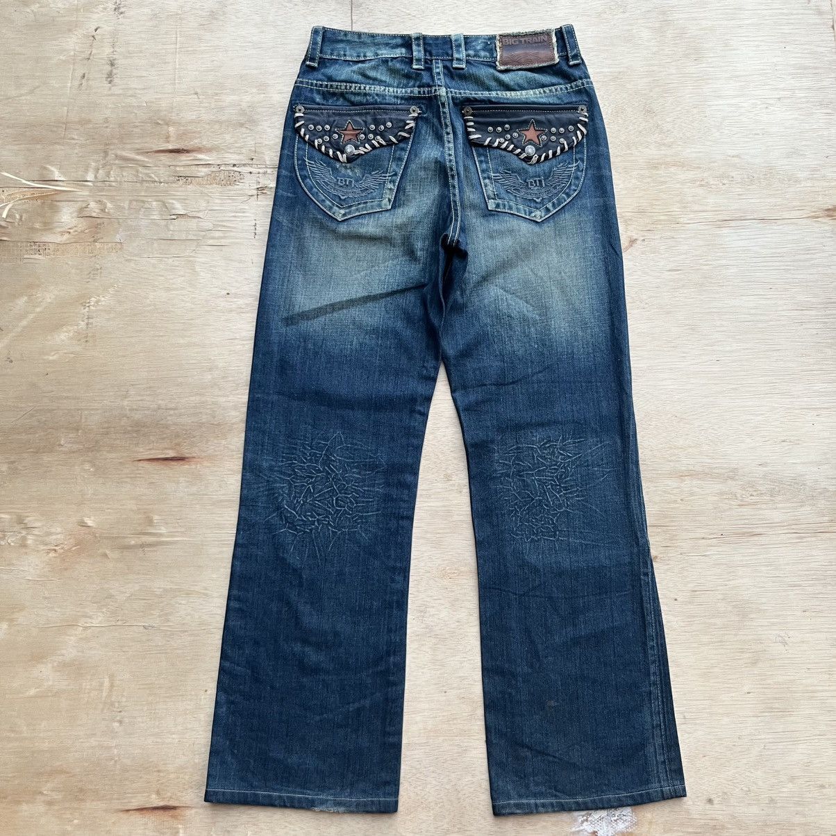 Japanese Brand OSAKA BIG TRAIN DISTRESSED REG FIT LIKE 14th ADDICTION Size US 30 / EU 46 - 2 Thumbnail