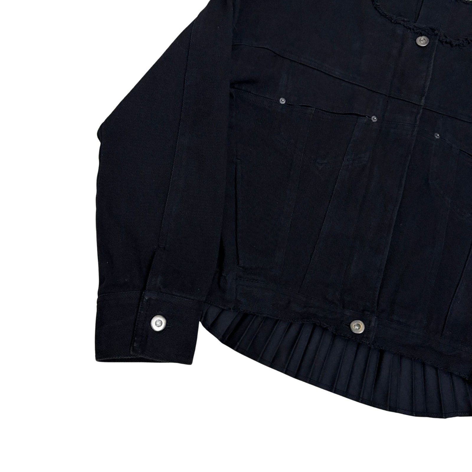 Other Aula Aila Black Denim Jean Jacket Streetwear Bomber Coat 0 Size XS / US 0-2 / IT 36-38 - 7 Thumbnail