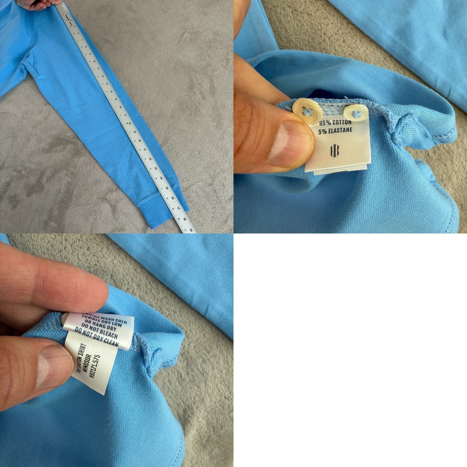 Burton Holderness & Bourne The Burton Polo Shirt Men XL Sky Blue Tailored Fit NWT Polo Size US XL / EU 56 / 4 - 8 Thumbnail