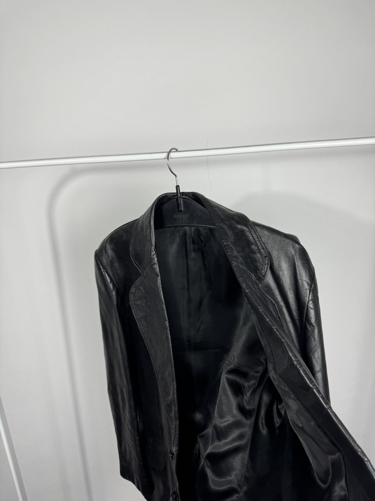 Leather Vintage Heavy Black Leather Blazer Jacket Coat Retro Classic Size US L / EU 52-54 / 3 - 7 Thumbnail