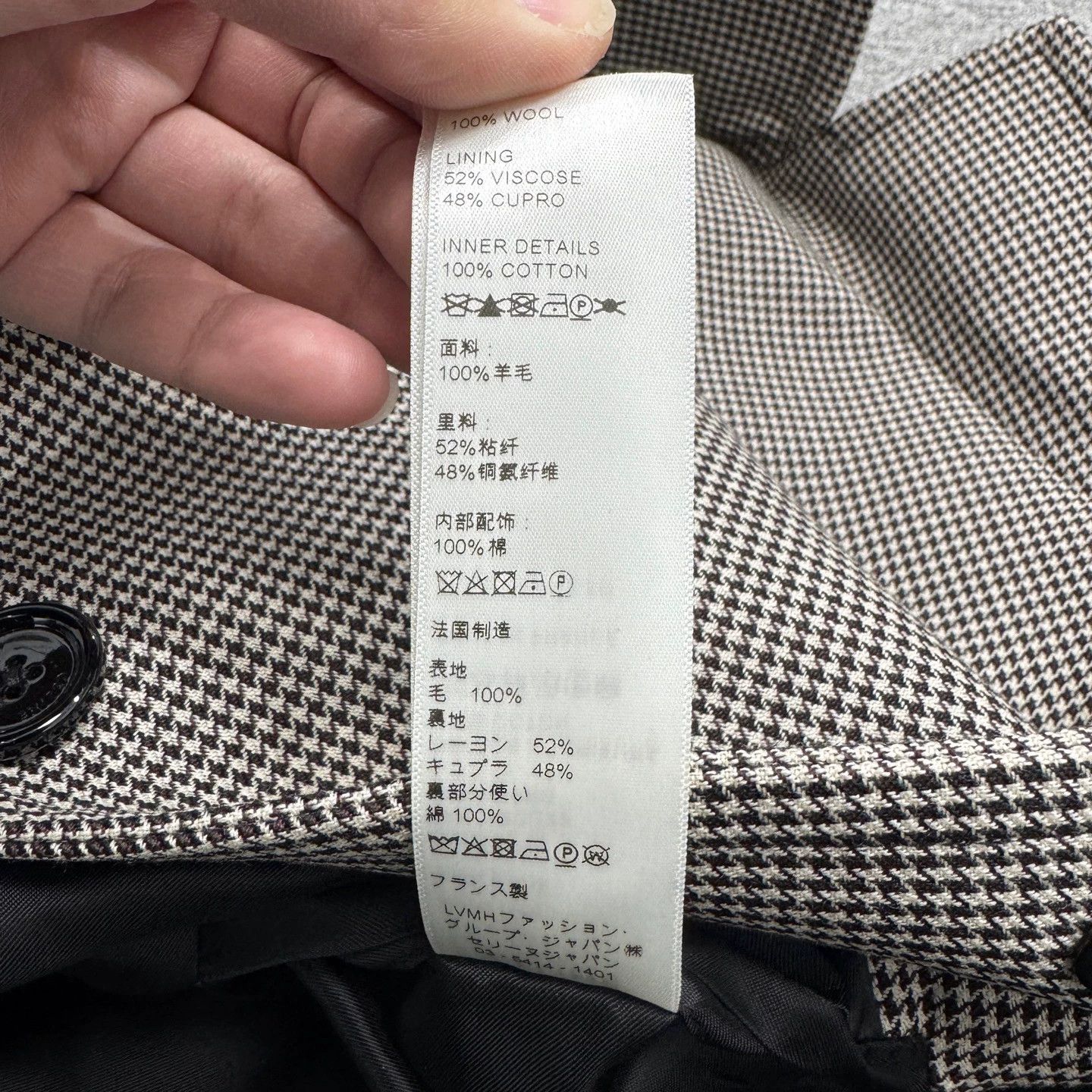 Celine Celine houndstooth wool coat new size 50 Size US M / EU 48-50 / 2 - 4 Thumbnail