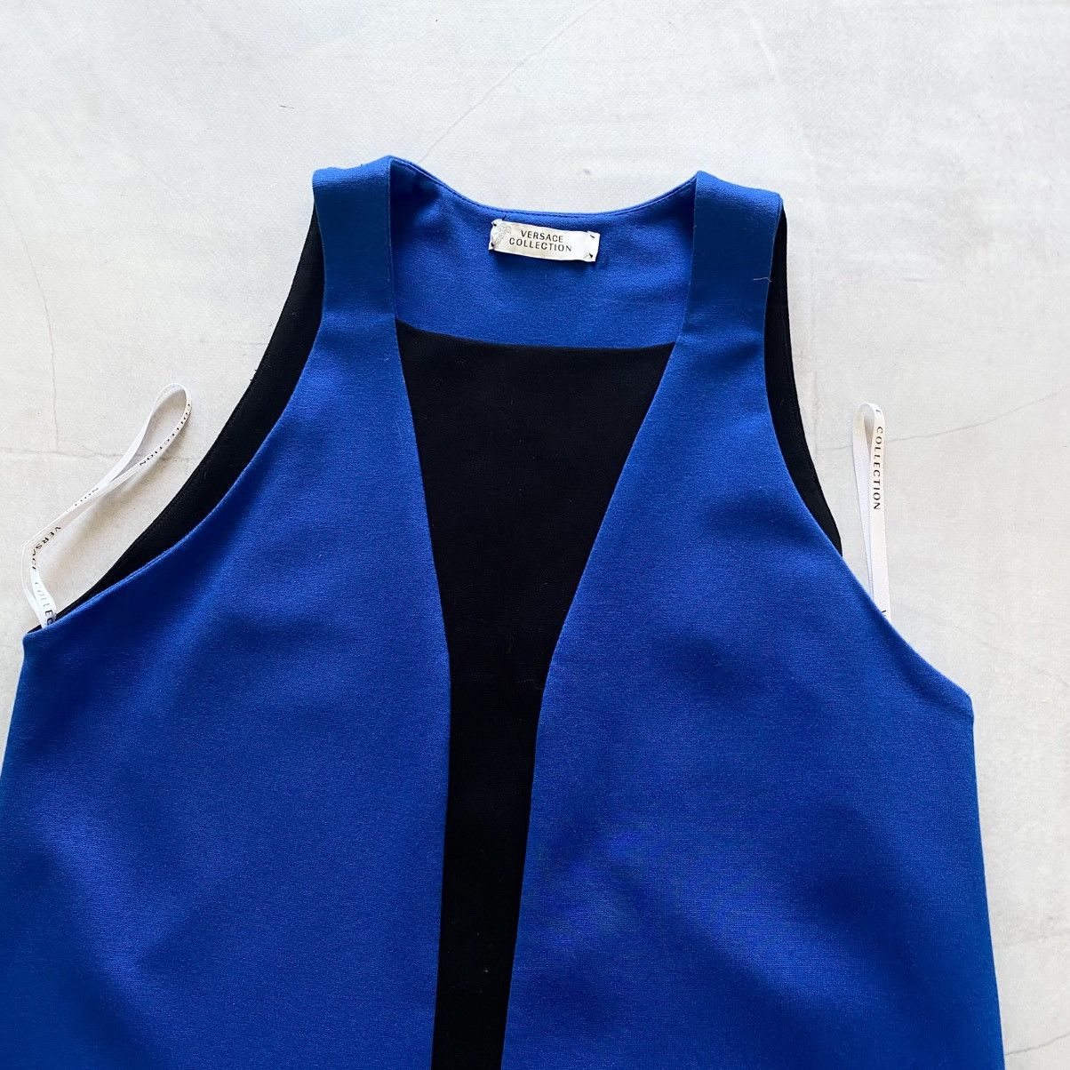Versus Versace Versace Collection Sleeveless Blue/Black Mini Dress Y2K Size XS / US 0-2 / IT 36-38 - 4 Thumbnail