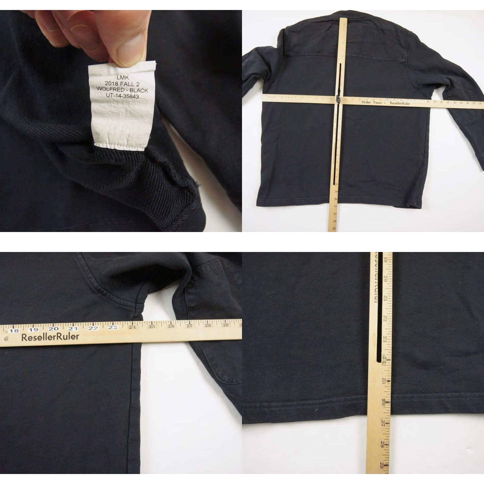 UNTUCKit UNTUCKit Men's Sweater Black XLarge Quarter Zip Pullover Wolfred Patch Preppy Size US XL / EU 56 / 4 - 8 Thumbnail