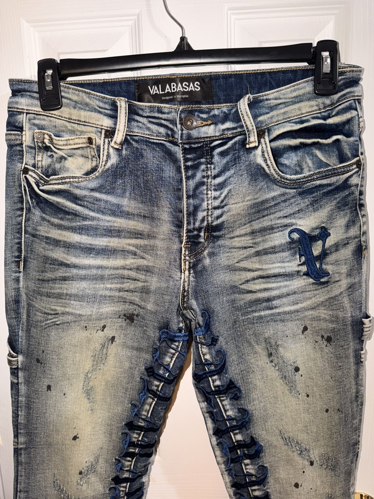 Valabasas VALABASAS distressed denim with stacked detailing Size US 32 / EU 48 - 2 Thumbnail
