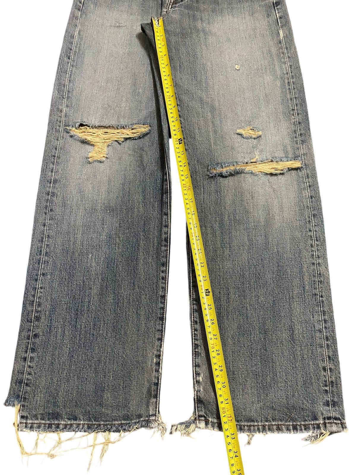 JNCO Vintage Japanese Brand Blue Washed Distressed Baggy Jeans Size US 31 - 13 Thumbnail