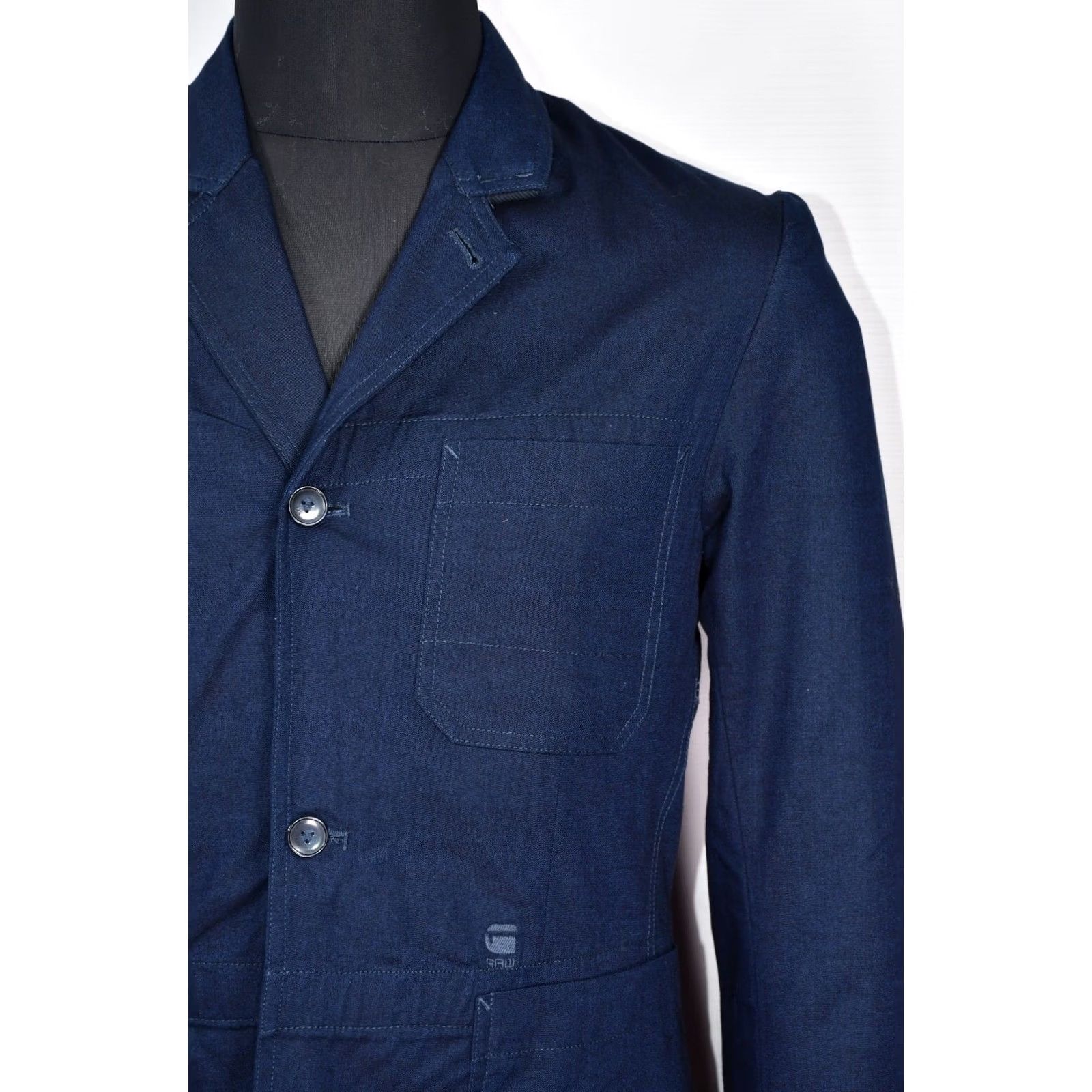 G-Star G-Star Shattor Omega Blazer LT WT Ink Denim Jacket Mens M 50 Blue Cotton Blazer Mens XL? Size US M / EU 48-50 / 2 - 2 Thumbnail