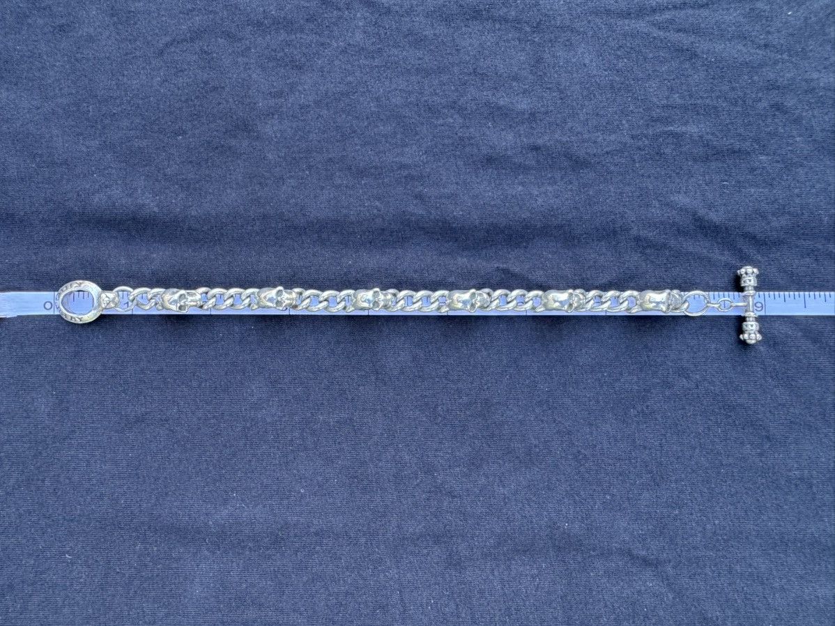 King Baby Studio KING BABY STUDIO 9" Small Skull Link Bracelet - .925 Silver Size ONE SIZE - 13 Thumbnail